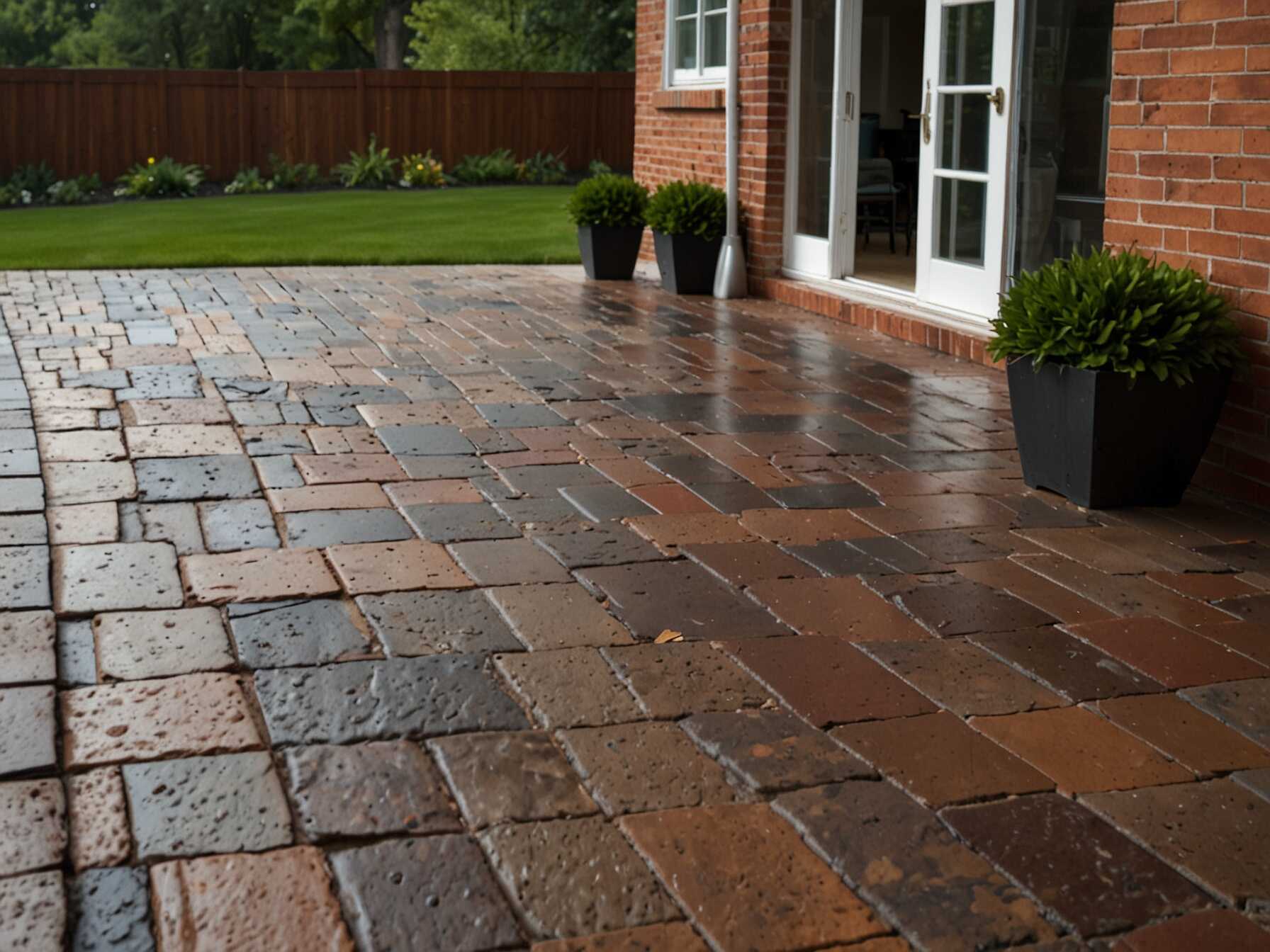 Brick gives a timeless and classic look to your patio. It adds warmth and charm. You can choose from different colors and patterns. Bricks are durable and can withstand the elements. They also offer excellent traction, so you won’t slip when it’s wet. Installing brick might take time, but the result is worth it. You need a good base and careful placement. Once done, you can enjoy your beautiful and sturdy patio for years.