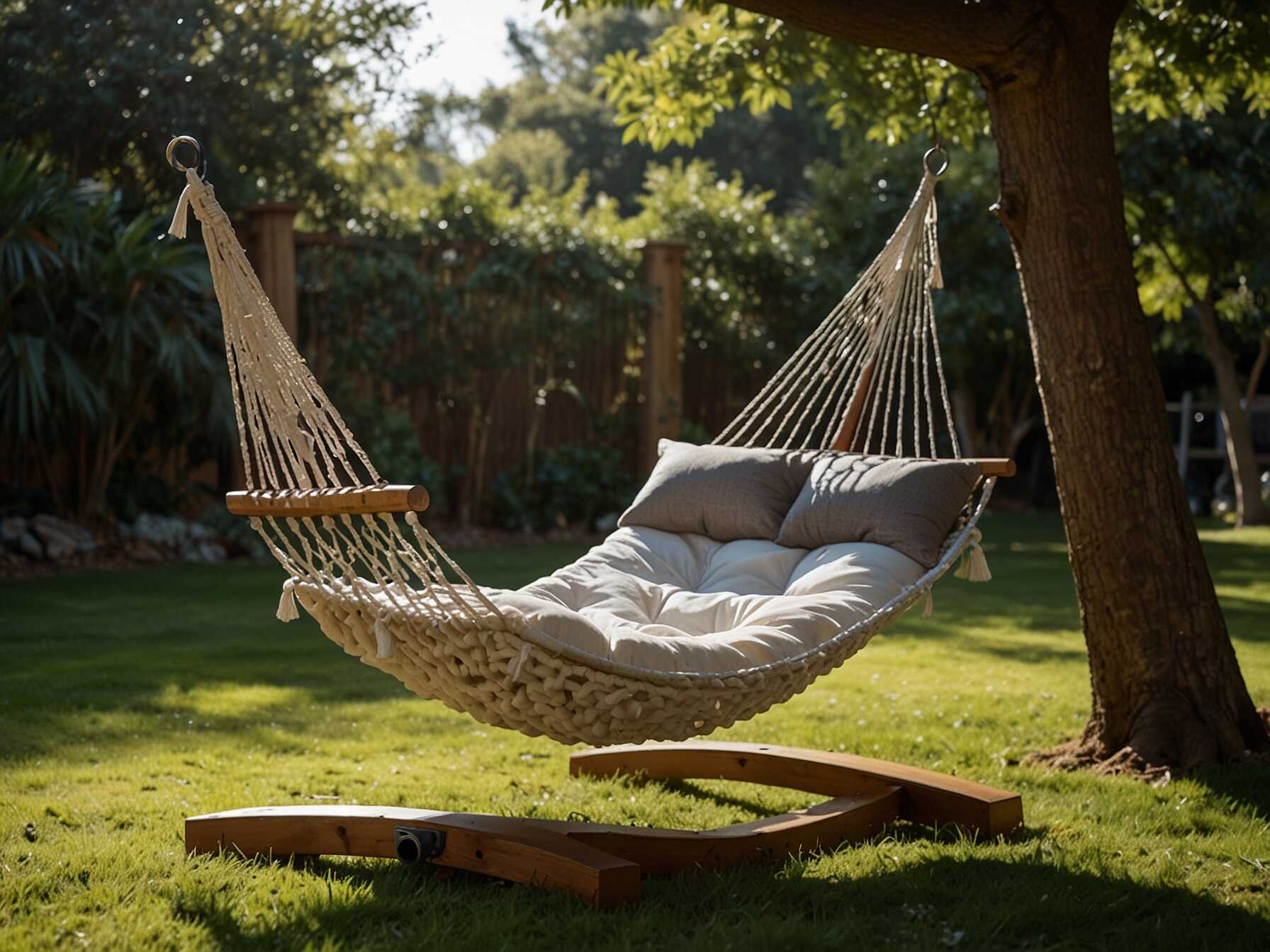 Choose a hammock made from durable material. This ensures it will last. Add a few soft pillows for extra comfort. Use this space to read or nap. It’s ideal for spending lazy afternoons. Enjoy the gentle sway and fresh air.