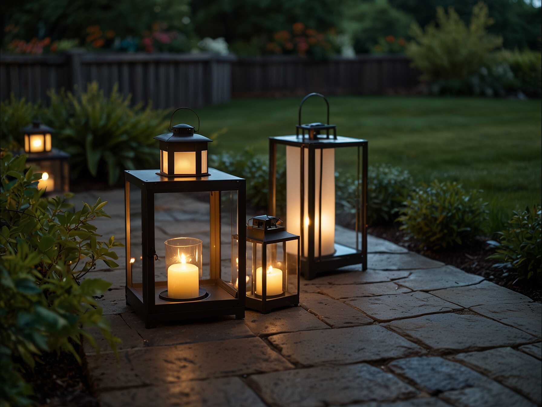 Use portable lamps or lanterns for lighting. You can move them around based on your needs. This flexibility helps you create different atmospheres. Add a small, portable speaker. Enjoy music while you relax or entertain. It’s easy to move back inside when you're done, keeping your patio clutter-free.