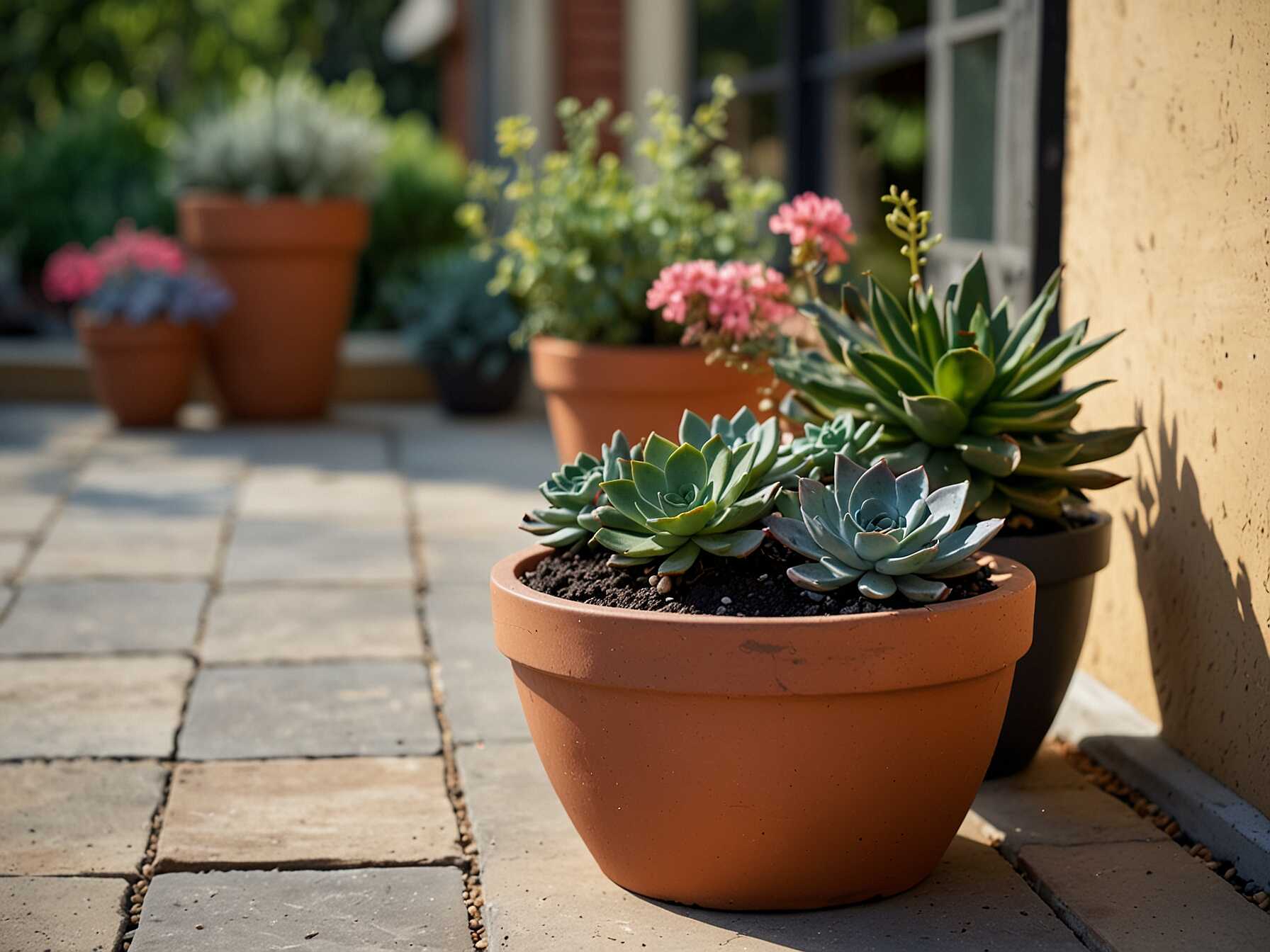 Choose easy-to-care plants like succulents. They add greenery without much work. Mix flowers with different colors and sizes. This makes your patio lively and pretty.