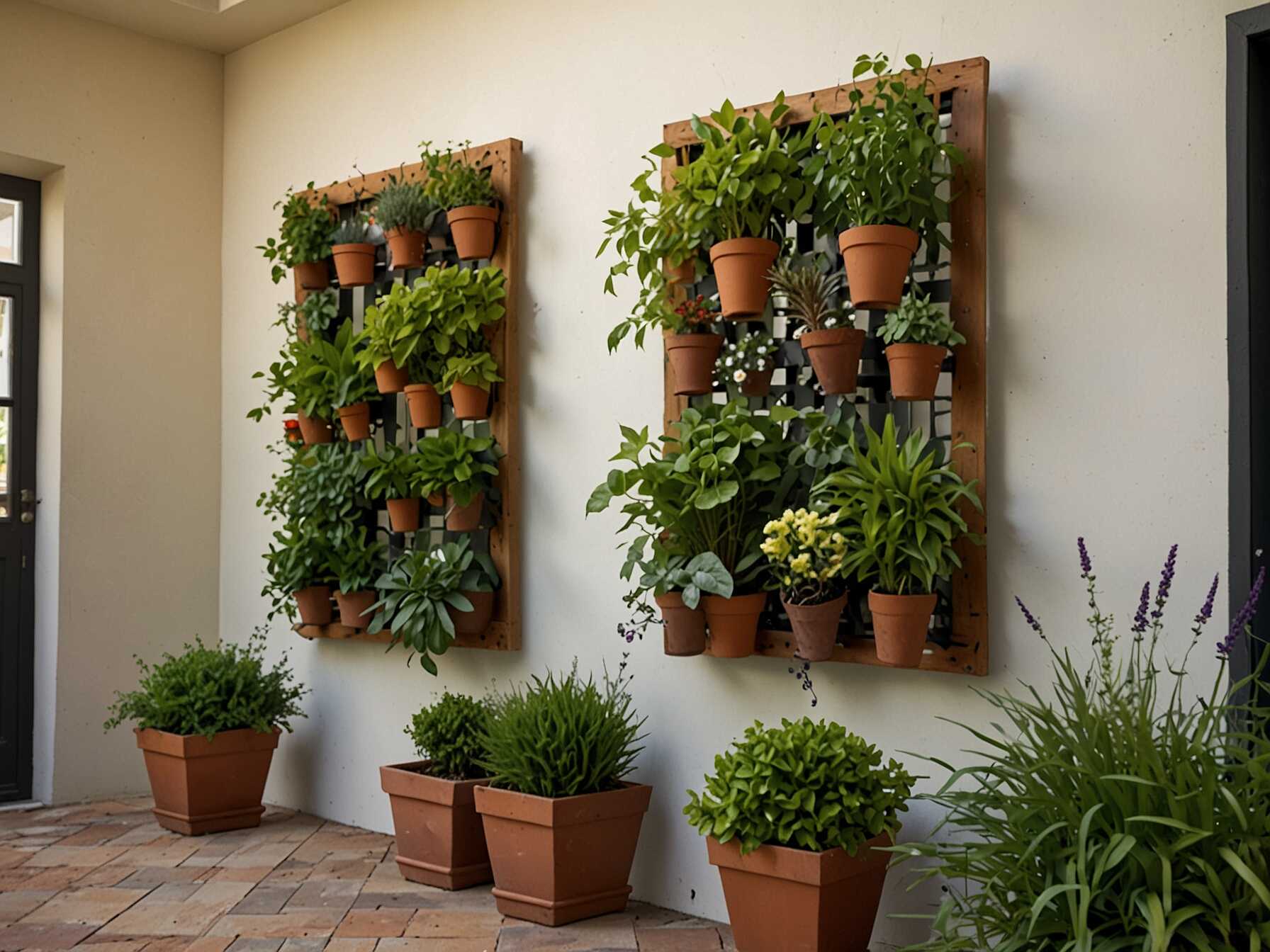 Use a trellis, shelves, or wall planters. Choose plants that thrive in your climate. Vertical gardens add color and fragrance to your patio. They also make your outdoor space feel more alive. You don't need a large garden to enjoy the benefits of plants. This idea works great for small patios.