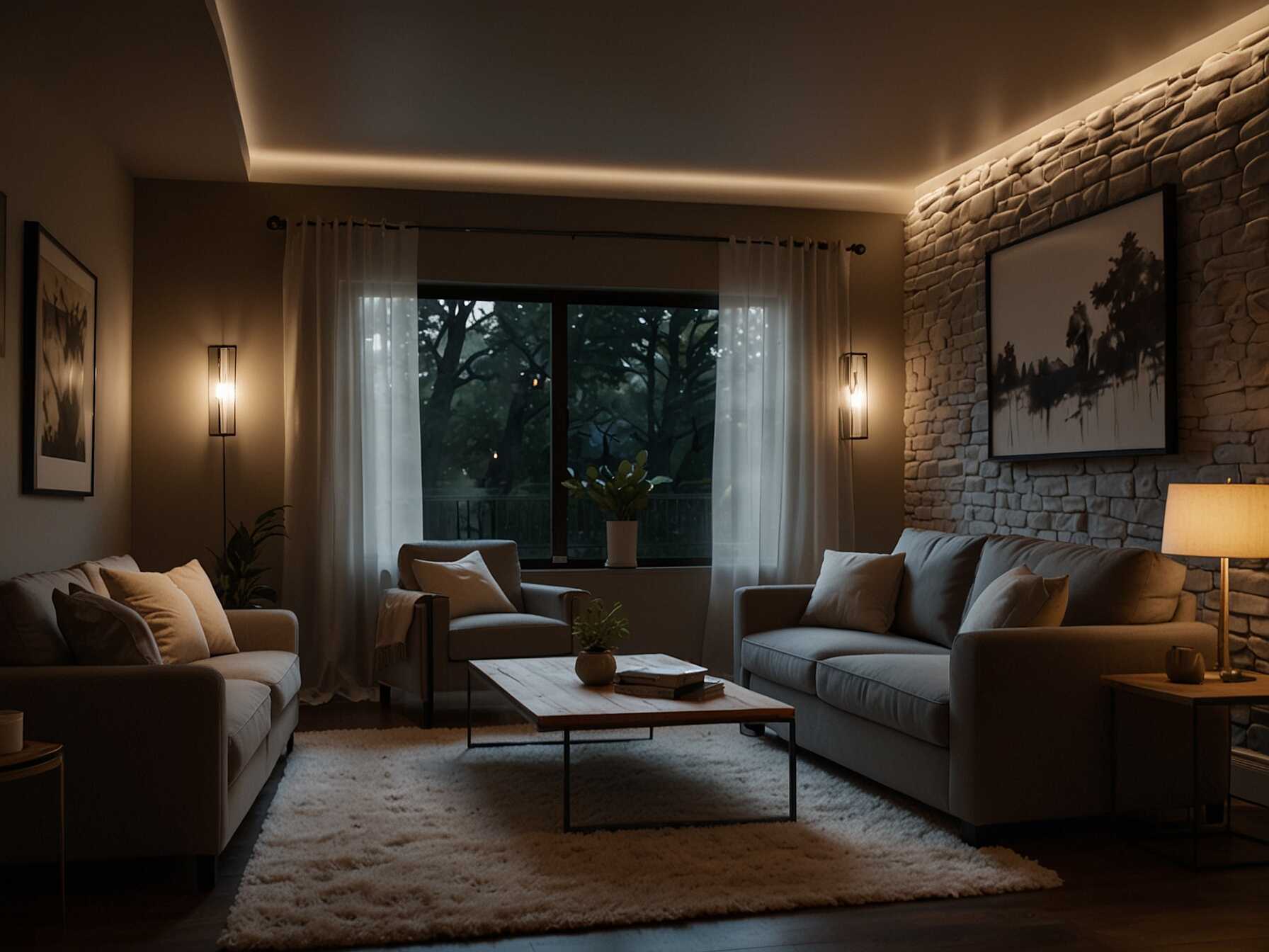 Use dimmable lights to create a cozy atmosphere. LED strip lights and wall sconces can add a soft glow. Avoid overhead lights that may cause glare on your screen.  