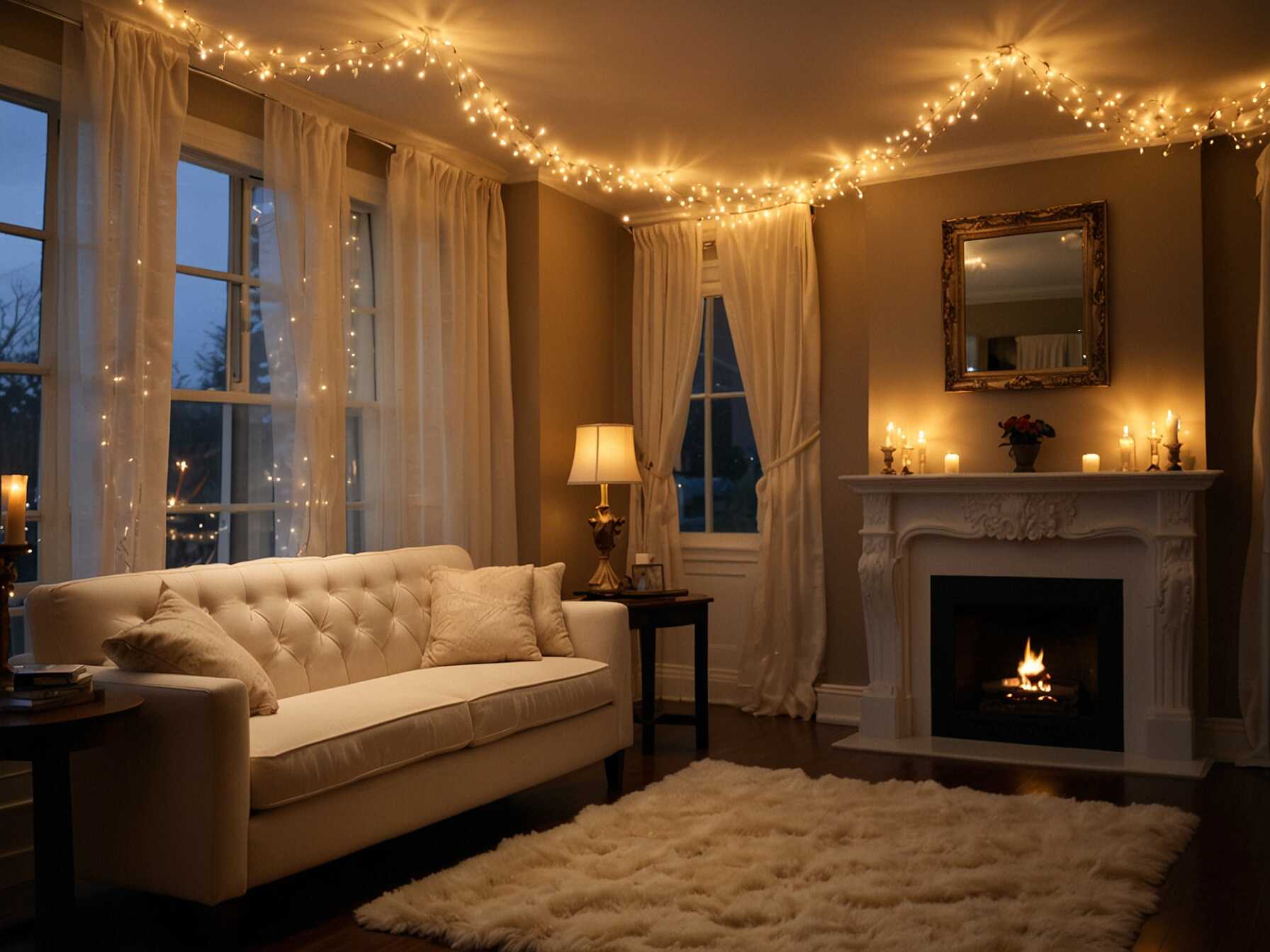 Lighting sets the mood in a room. Consider using a combination of lamps, wall fixtures, and fairy lights to create a warm, inviting space. This also allows your guests to adjust the lighting to their preferences.  