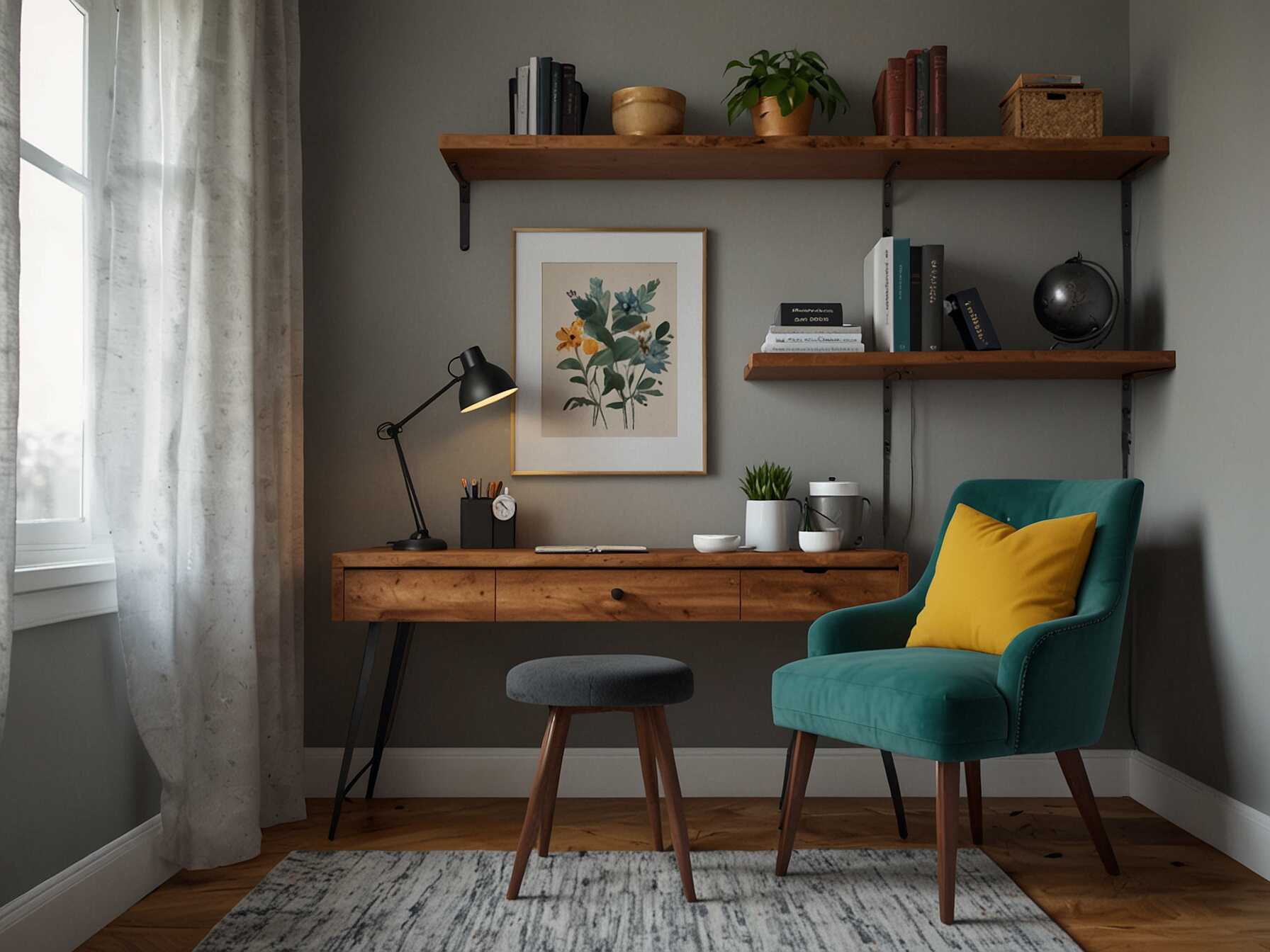 If possible, add a small workspace in your guest room. A simple desk and chair can provide a spot for your guests to check emails, write, or even catch up on work.  