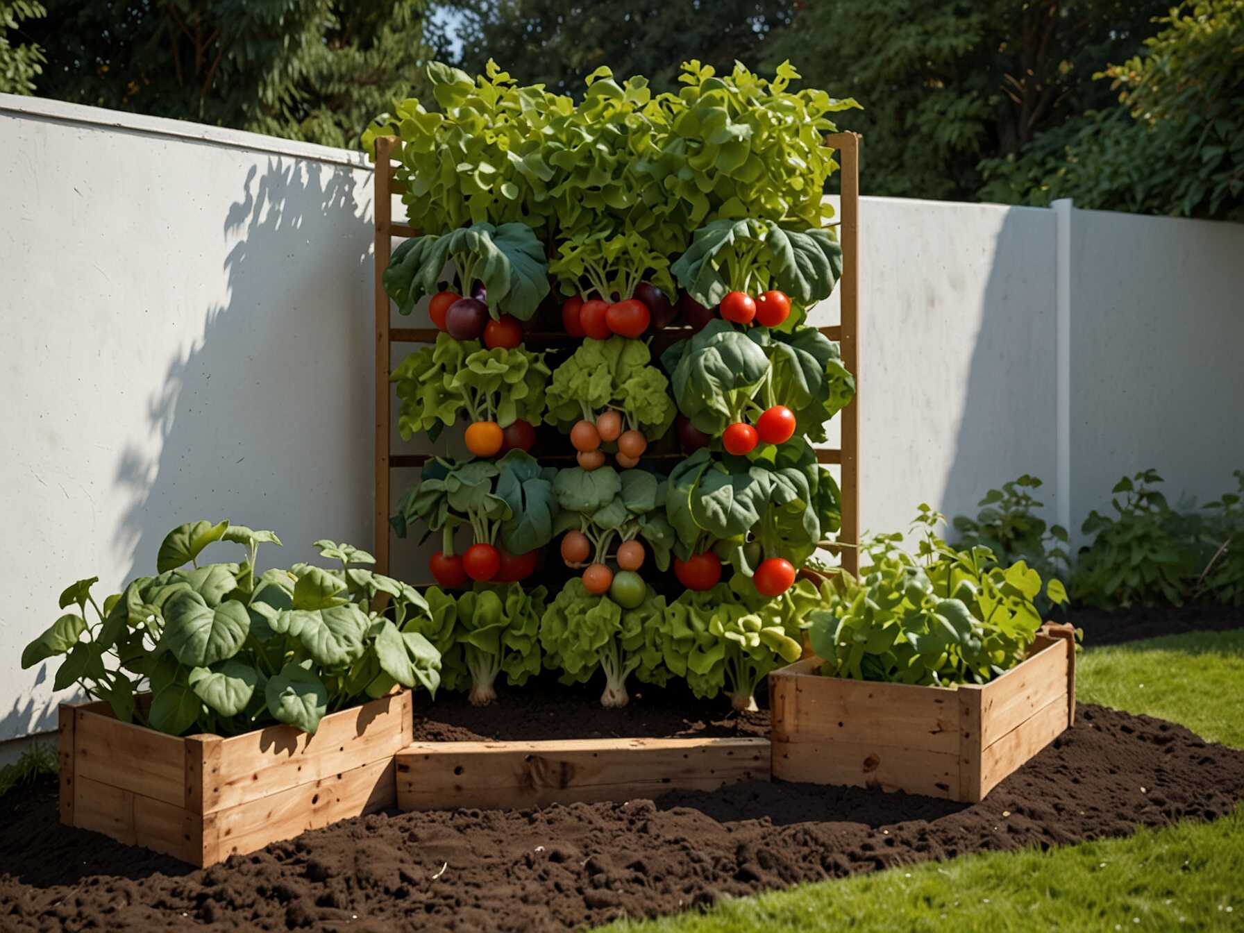 Use a corner of your garden to grow fresh vegetables. It’s rewarding to pick your own produce, and it adds greenery to your space.  