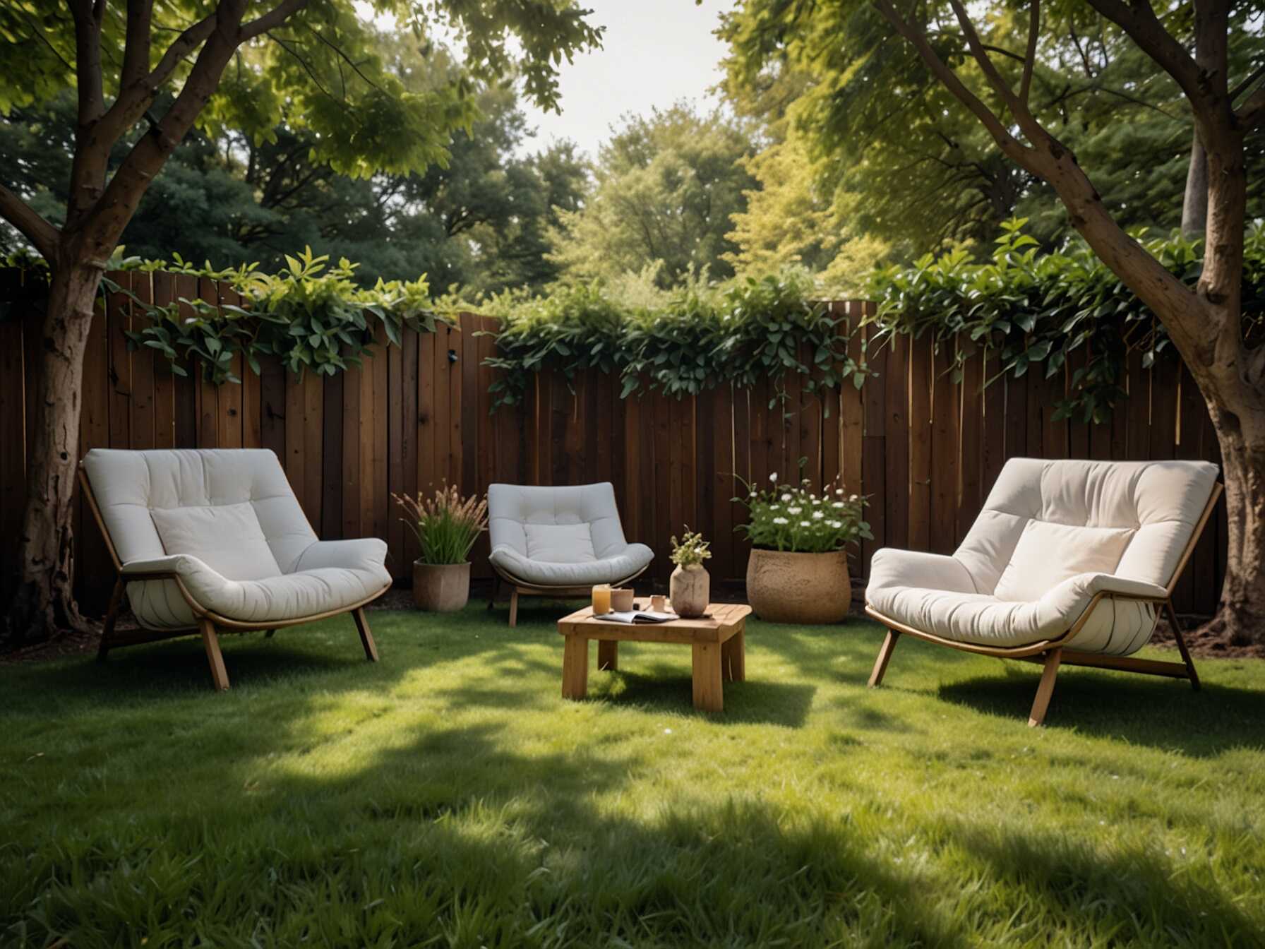 Set up a cozy outdoor reading area with comfortable chairs and tables. The fresh air and natural light can make reading even more enjoyable. This space can also be used for outdoor events and storytime.  