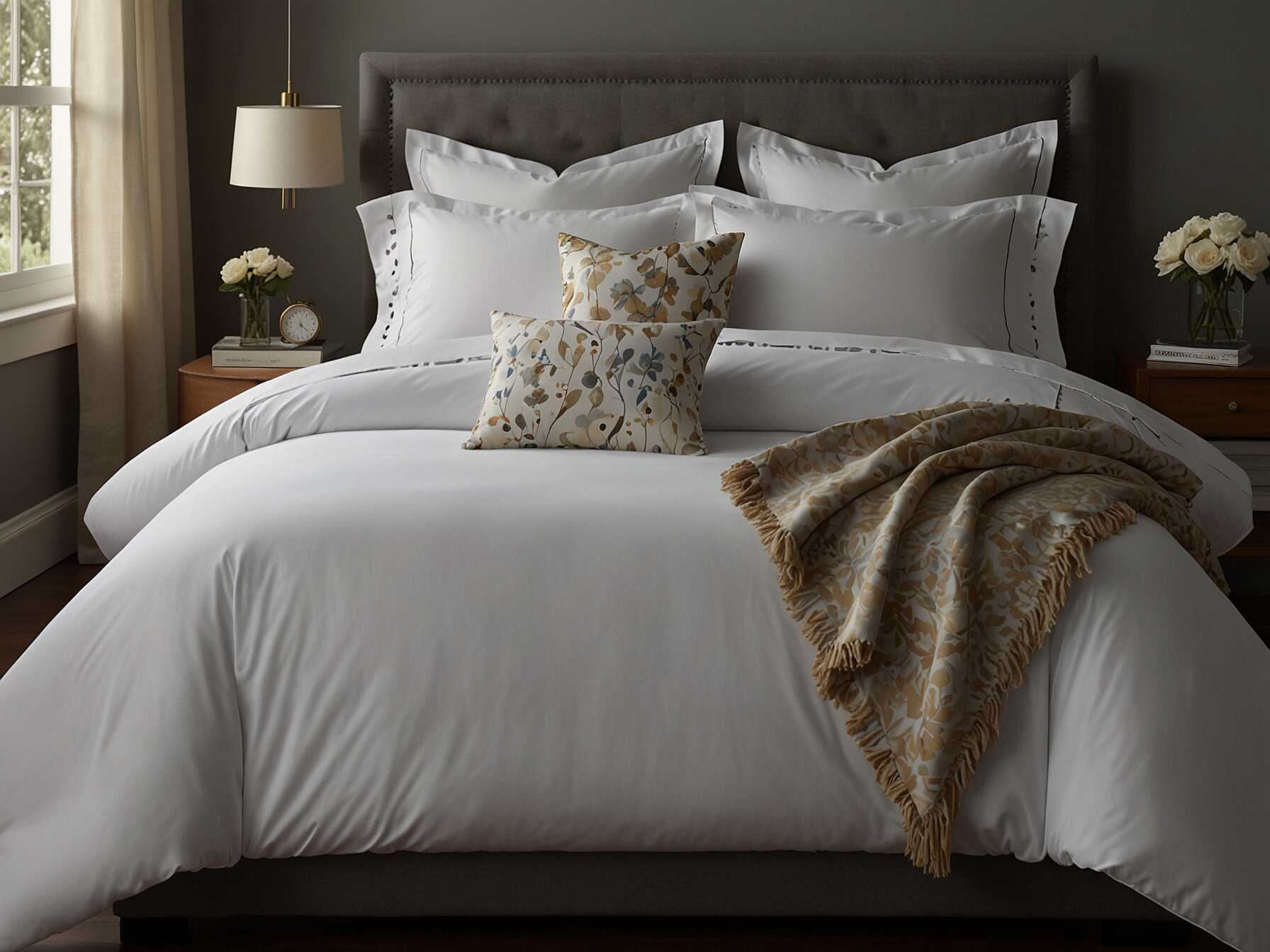 New bedding can instantly change the look of your room. Opt for high-quality sheets and a stylish duvet cover. Coordinating pillows can add a touch of elegance.  