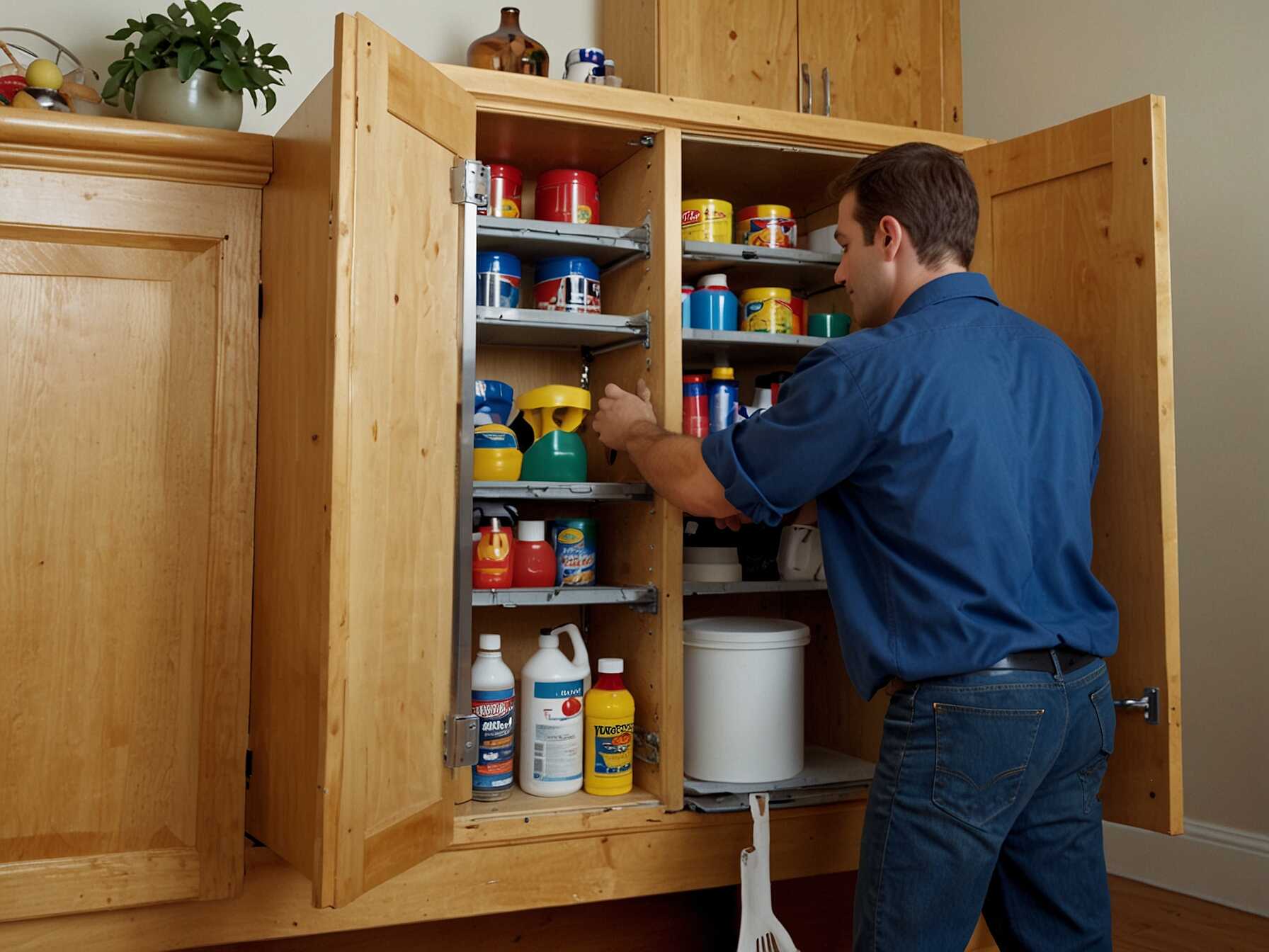 Keep your cabinets clean. Wipe them down regularly. This prevents dust and dirt buildup.  Check for any repair needs. Tighten screws or fix hinges if they get loose. Well-maintained cabinets last longer.  Plan to reorganize every few months. This keeps your storage up-to-date. A little maintenance goes a long way.  