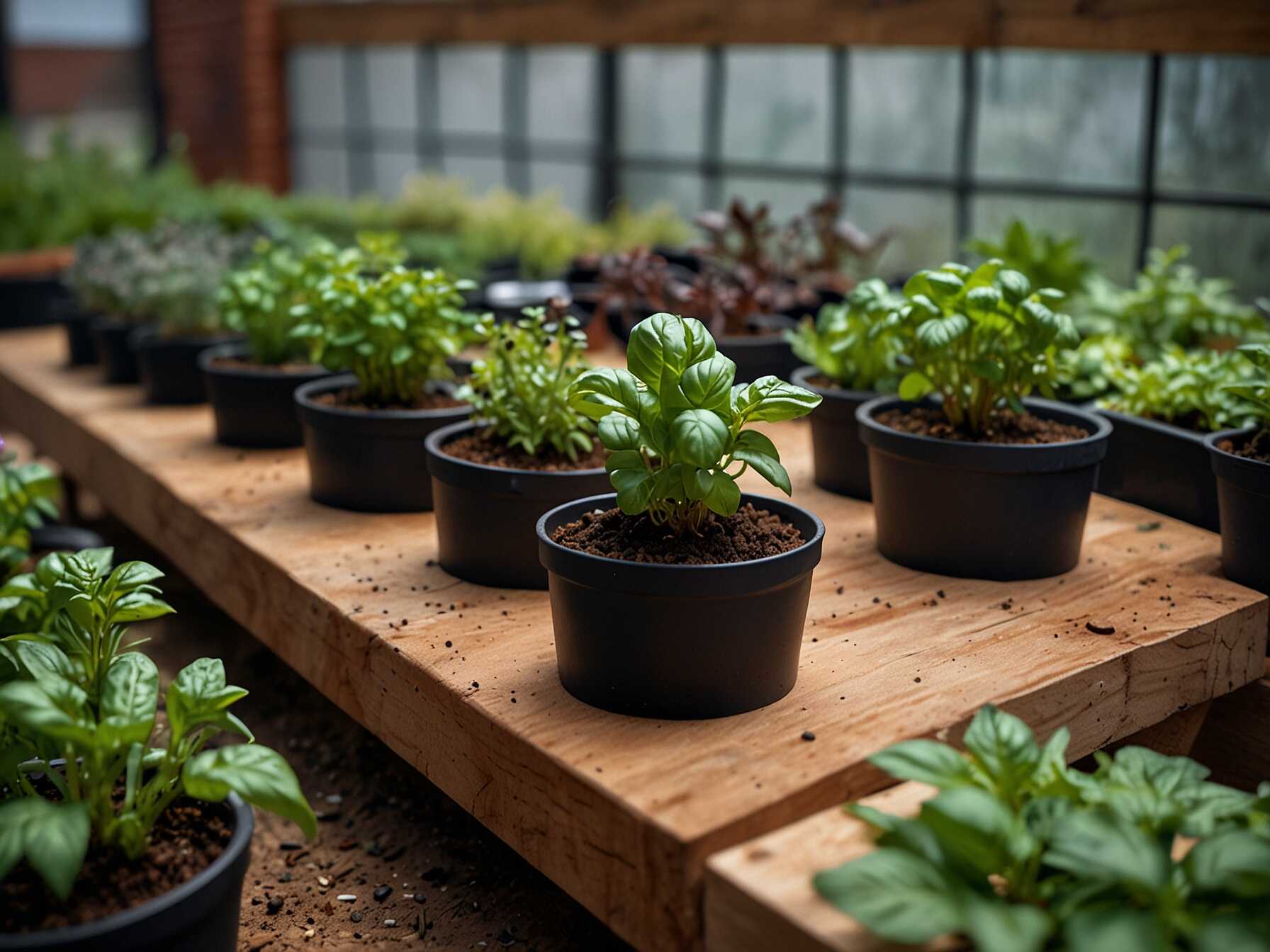 Grow aromatic herbs like basil, mint, and rosemary. Not only do they smell great, but they are also useful for cooking. Use small pots or a vertical garden setup.  