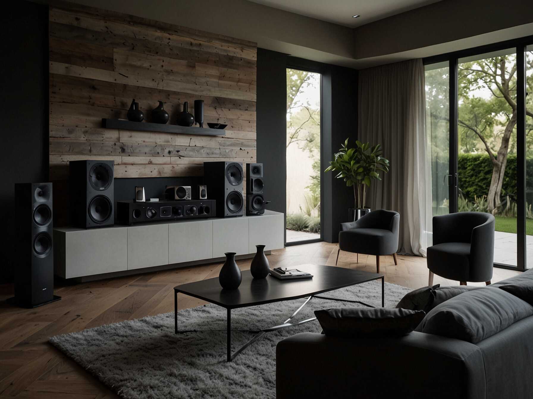 Invest in a high-quality surround sound system. Position the speakers around the room to immerse yourself in the full audio experience.  