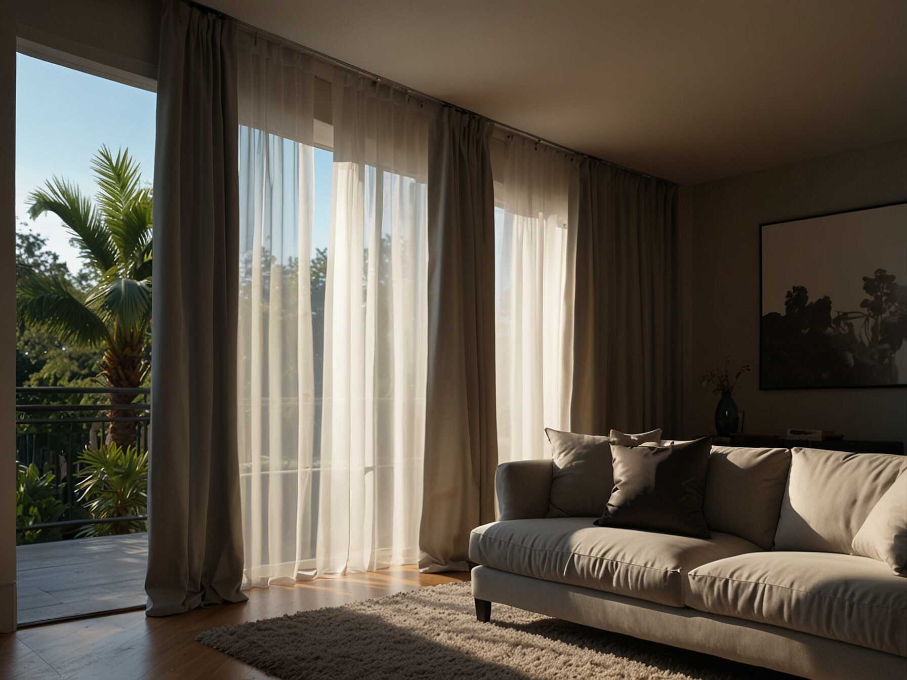 Use heavy curtains or blinds to block out light. This can enhance your viewing experience, especially during the daytime.  