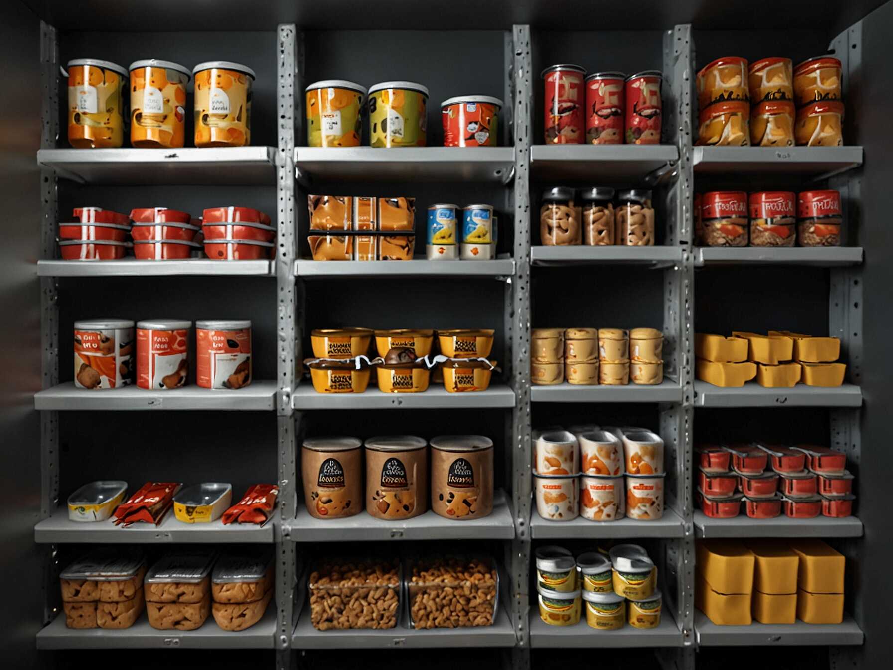 Organize items into categories like snacks, baking, or canned goods. Label the shelves or containers. This way, you always know where to find everything.  