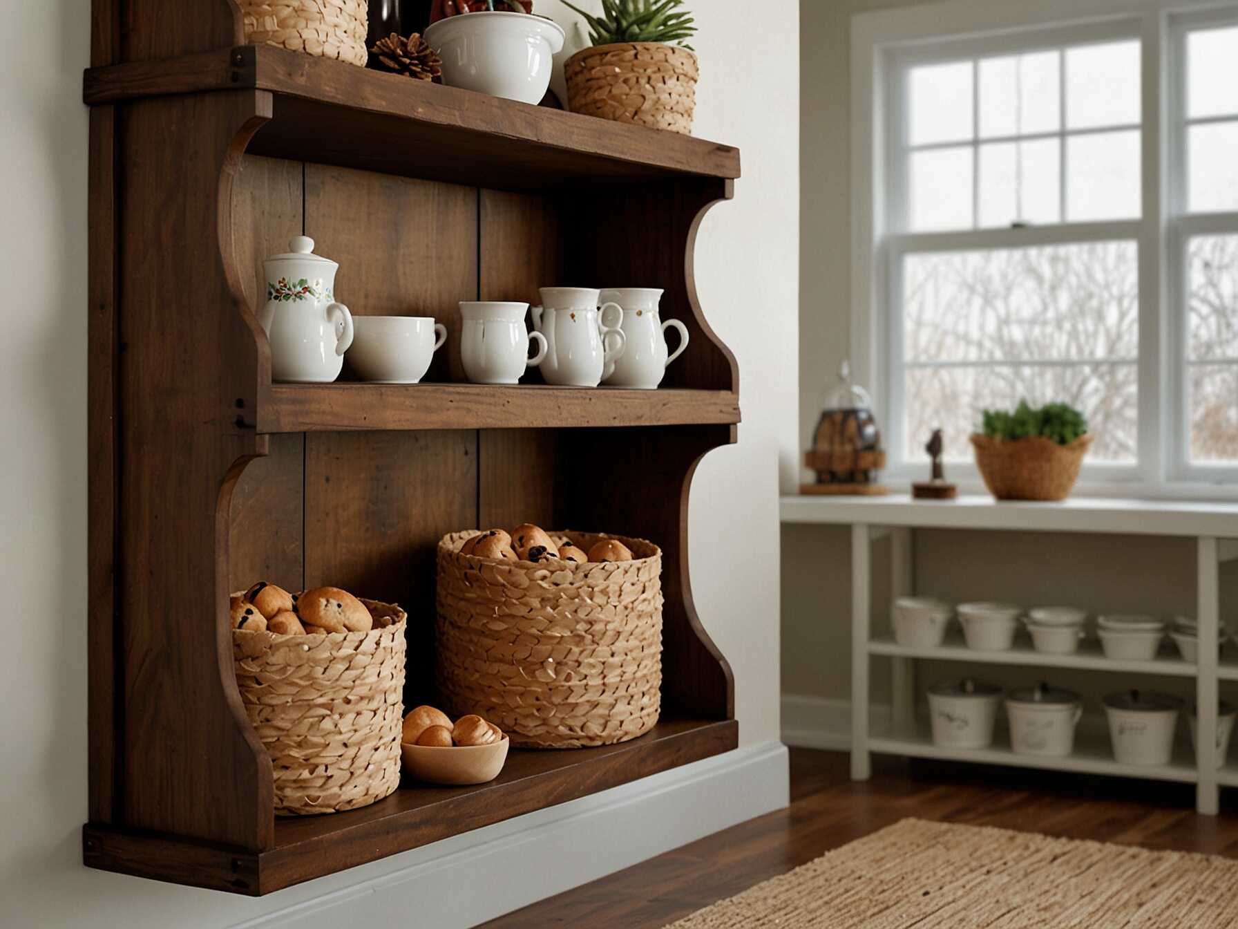 Dedicate a shelf for seasonal items. Store baking supplies or holiday treats here. It keeps them out of your everyday space.  