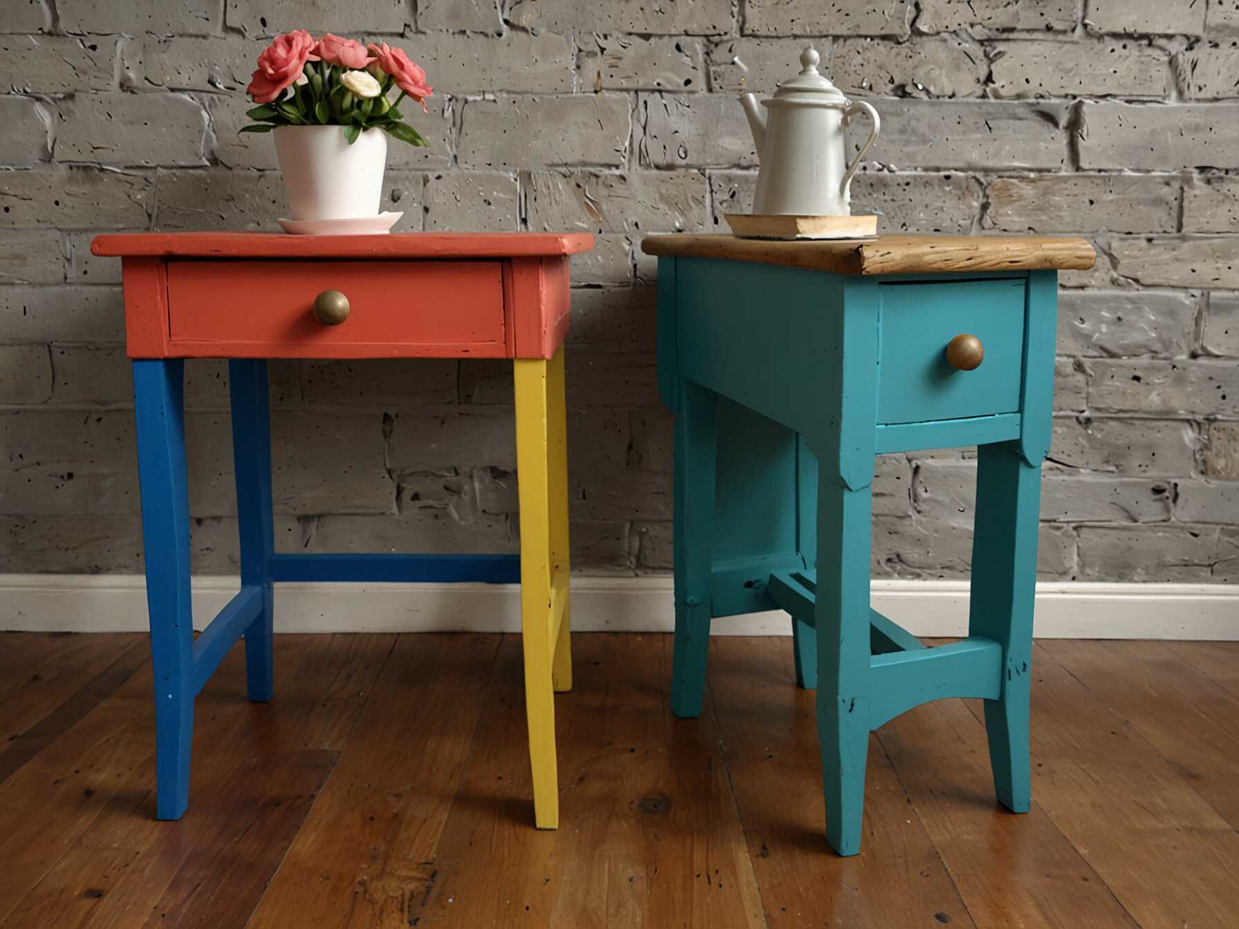 Give old furniture a new look with a fresh coat of paint. It’s inexpensive and can make furniture feel brand new.  