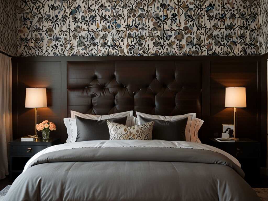 A feature wall can be a stunning focal point in your bedroom. Use paint, wallpaper, or wood paneling to create a unique design. This can add depth and interest to your bedroom without overwhelming the space.  