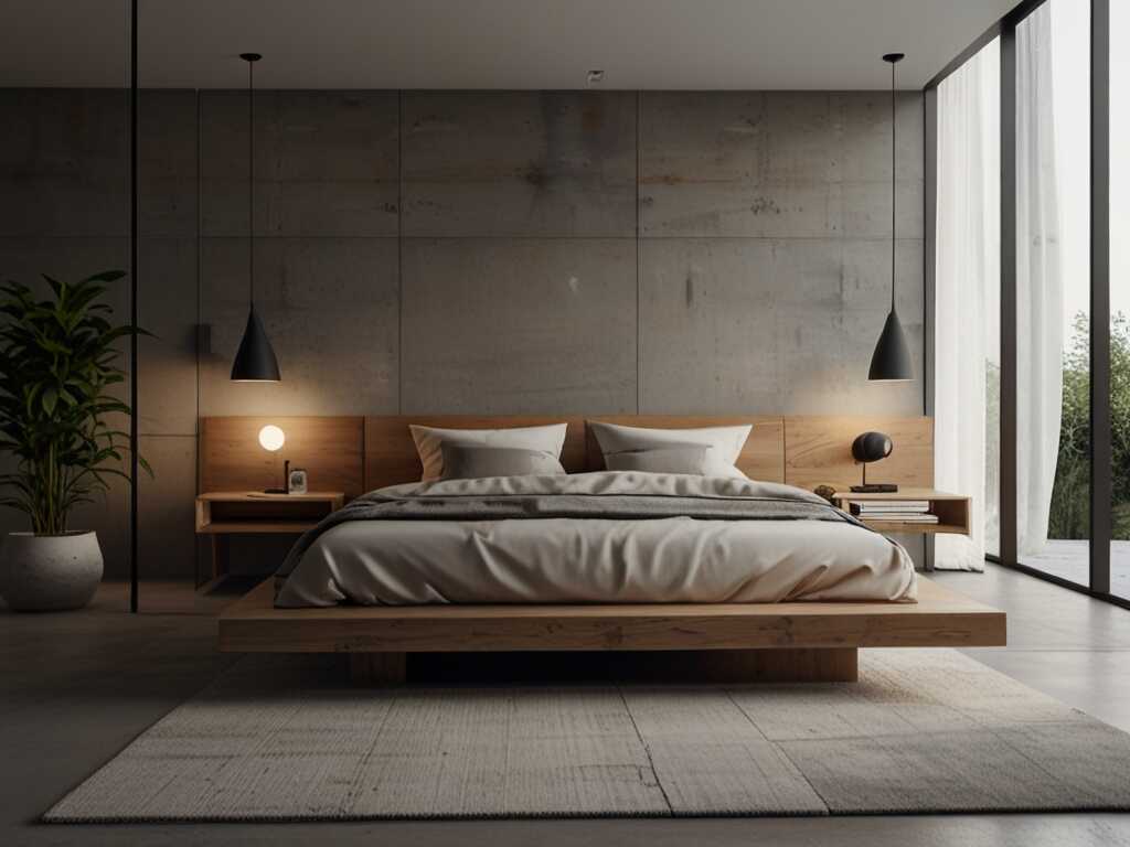 A minimalist bedroom design focuses on simplicity and functionality. Use neutral colors and keep clutter to a minimum. This creates a calming, uncluttered space perfect for relaxation.  