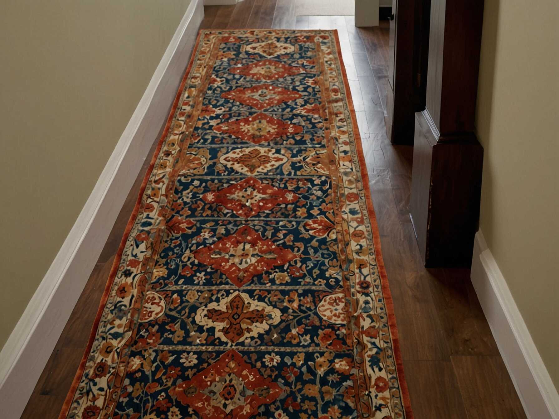 A bold runner rug can add color and texture to your hallway. Choose a pattern that stands out and matches your style. It also protects the floor and reduces noise.  