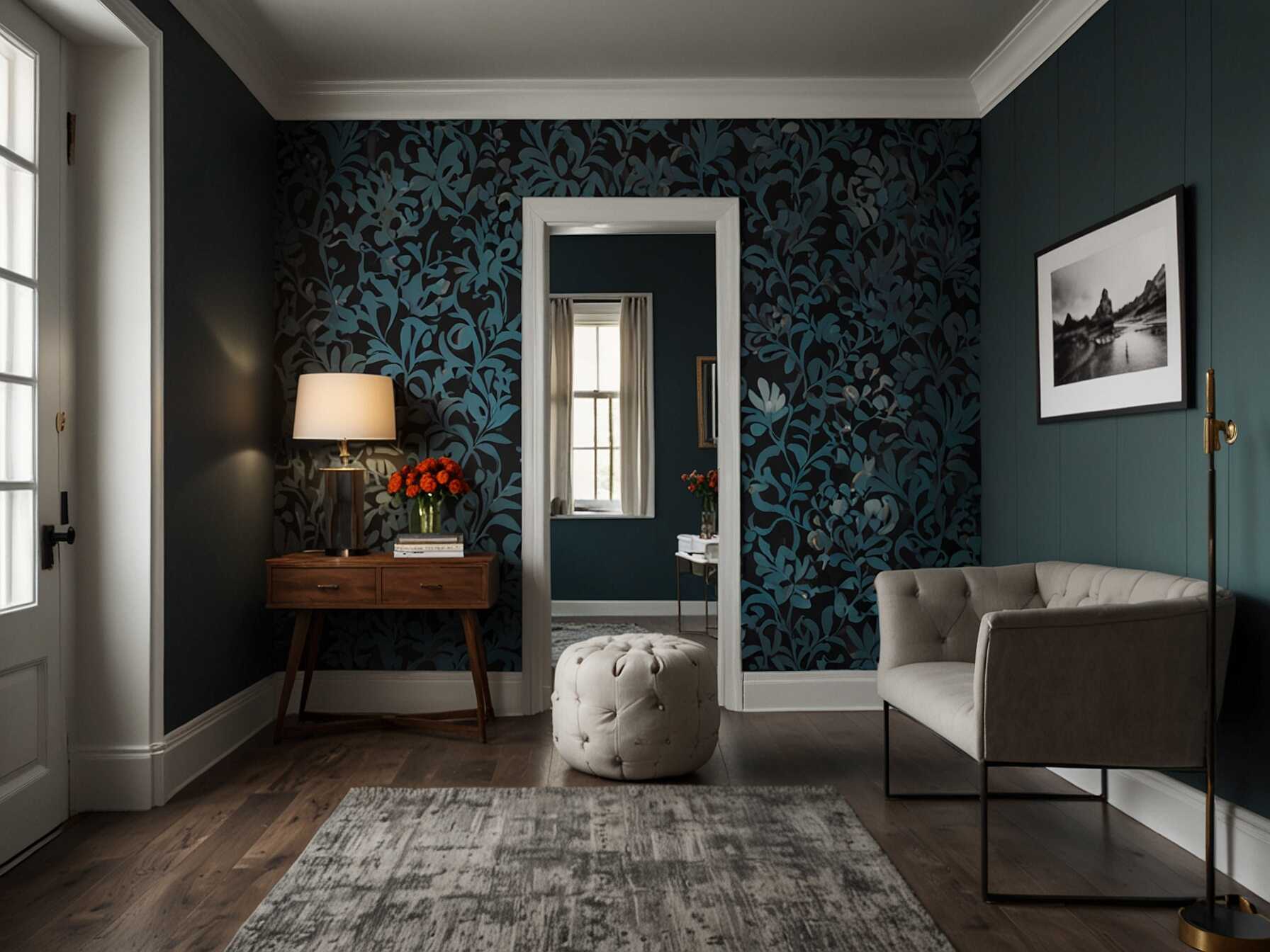 An accent wall can make your hallway pop. Choose a bold color or fun wallpaper. It adds personality without being overwhelming.  