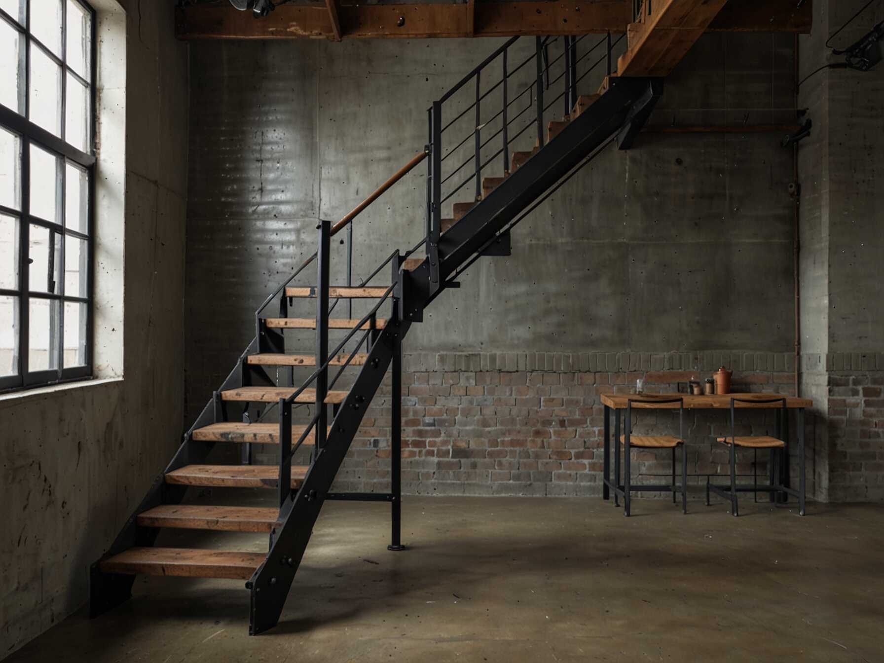 Industrial staircases use materials like metal and exposed wood. They bring a rugged and urban feel to your home. These staircases are perfect for lofts or modern spaces.  