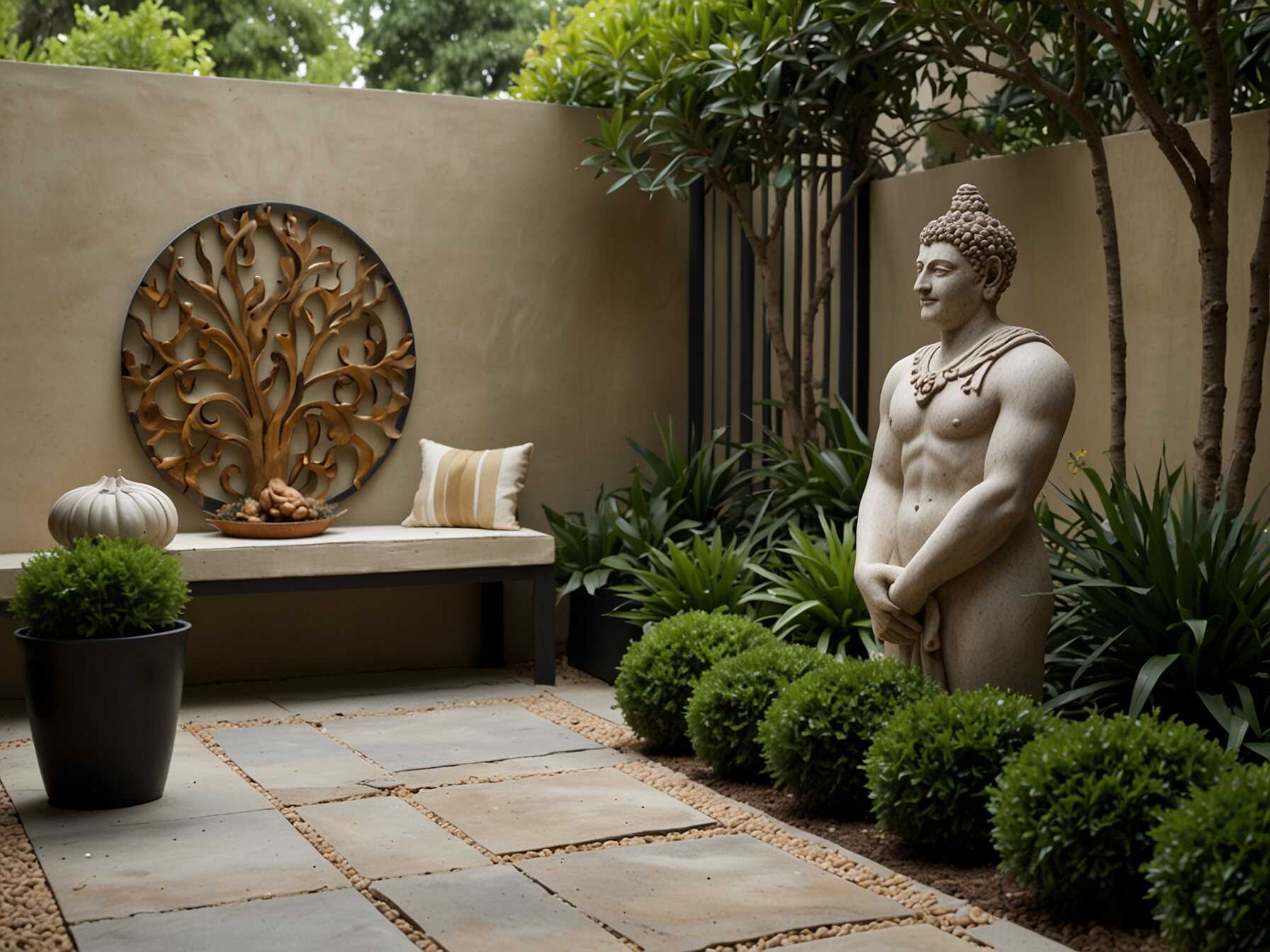 Use artistic decor pieces to add personality to your courtyard. Consider sculptures, wall hangings, or unique garden ornaments. These items can be conversation starters and enhance the spaces character.  