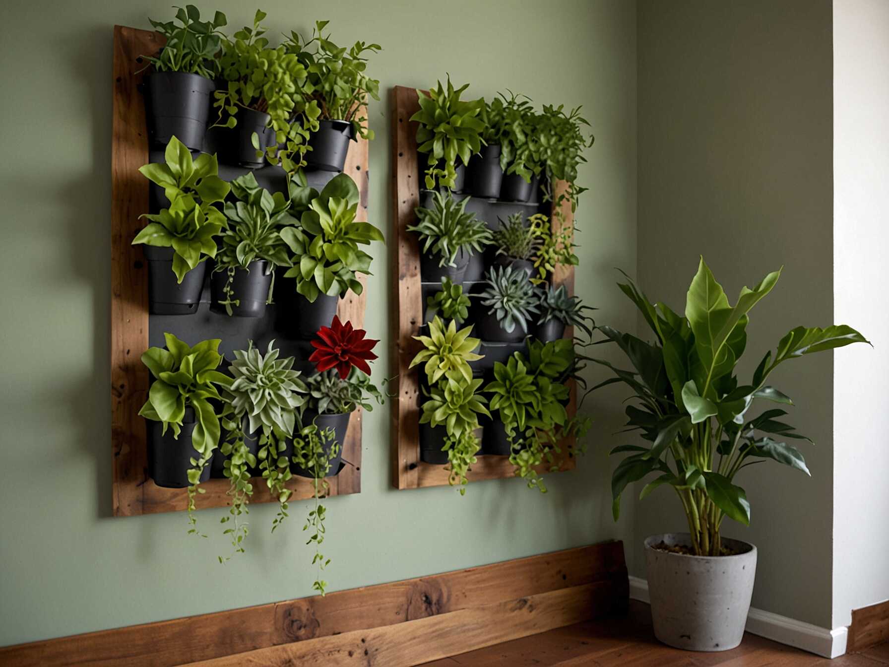 If youre short on space, try a vertical garden. Use wall-mounted planters or trellises to grow your favorite plants. This not only saves space but also adds a green touch to any wall.  