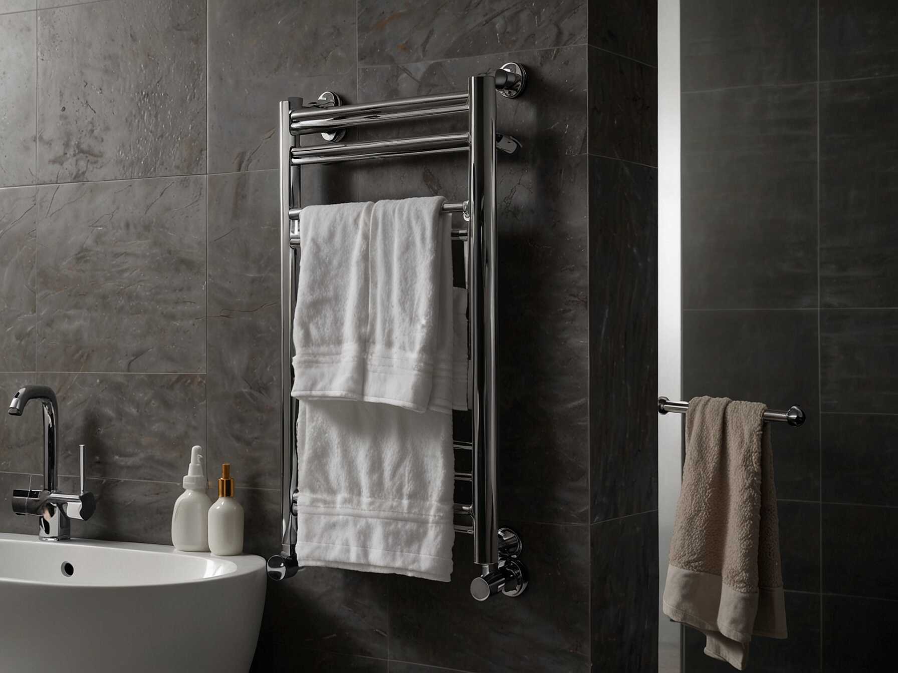 Heated towel racks keep your towels warm and cozy. They are especially nice in the winter. Plus, they help towels dry faster, reducing mildew.  