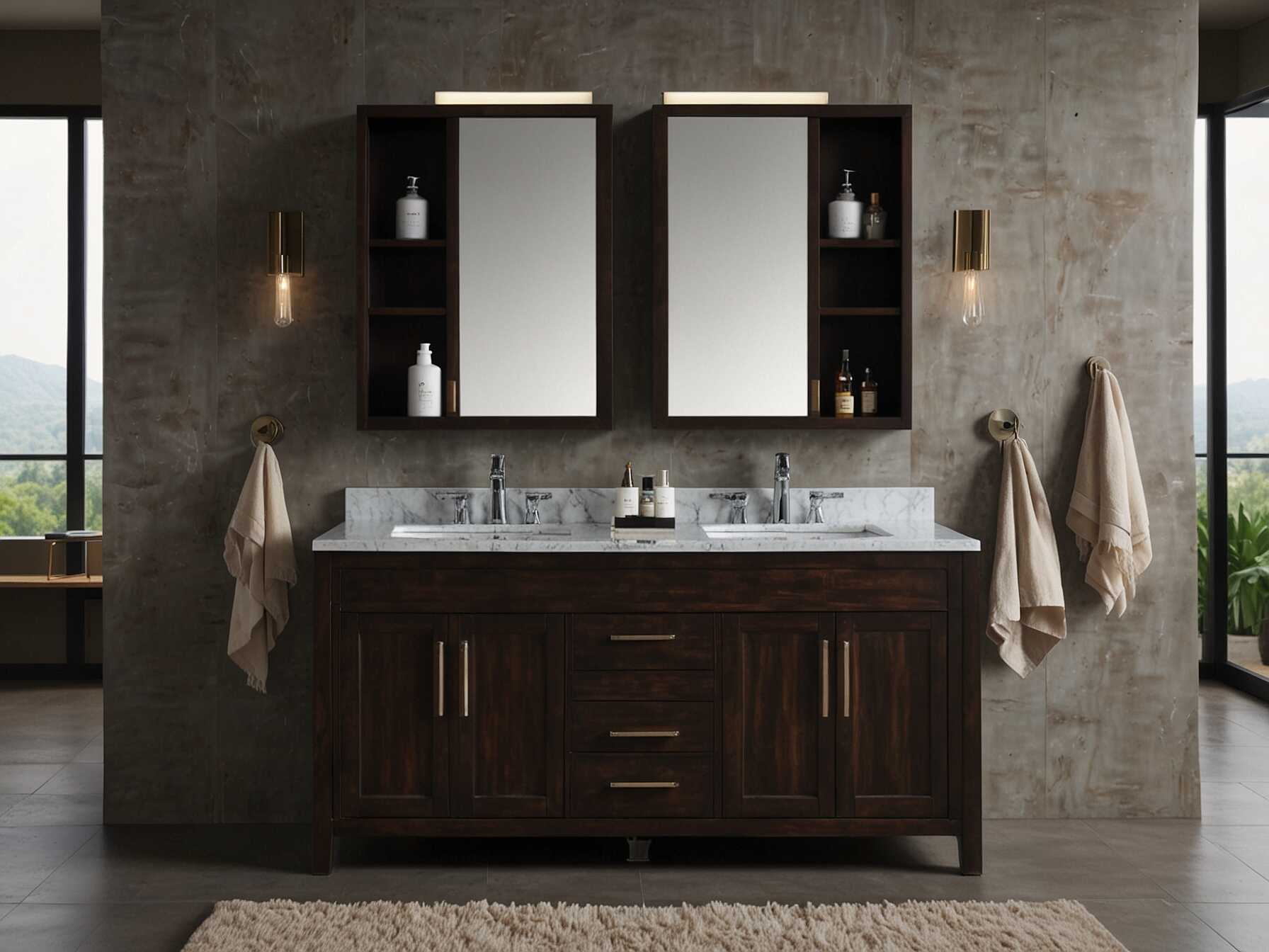 A stylish vanity can change the entire look of your bathroom. Choose one with plenty of storage and a beautiful countertop. There are many styles to fit any design preference.  