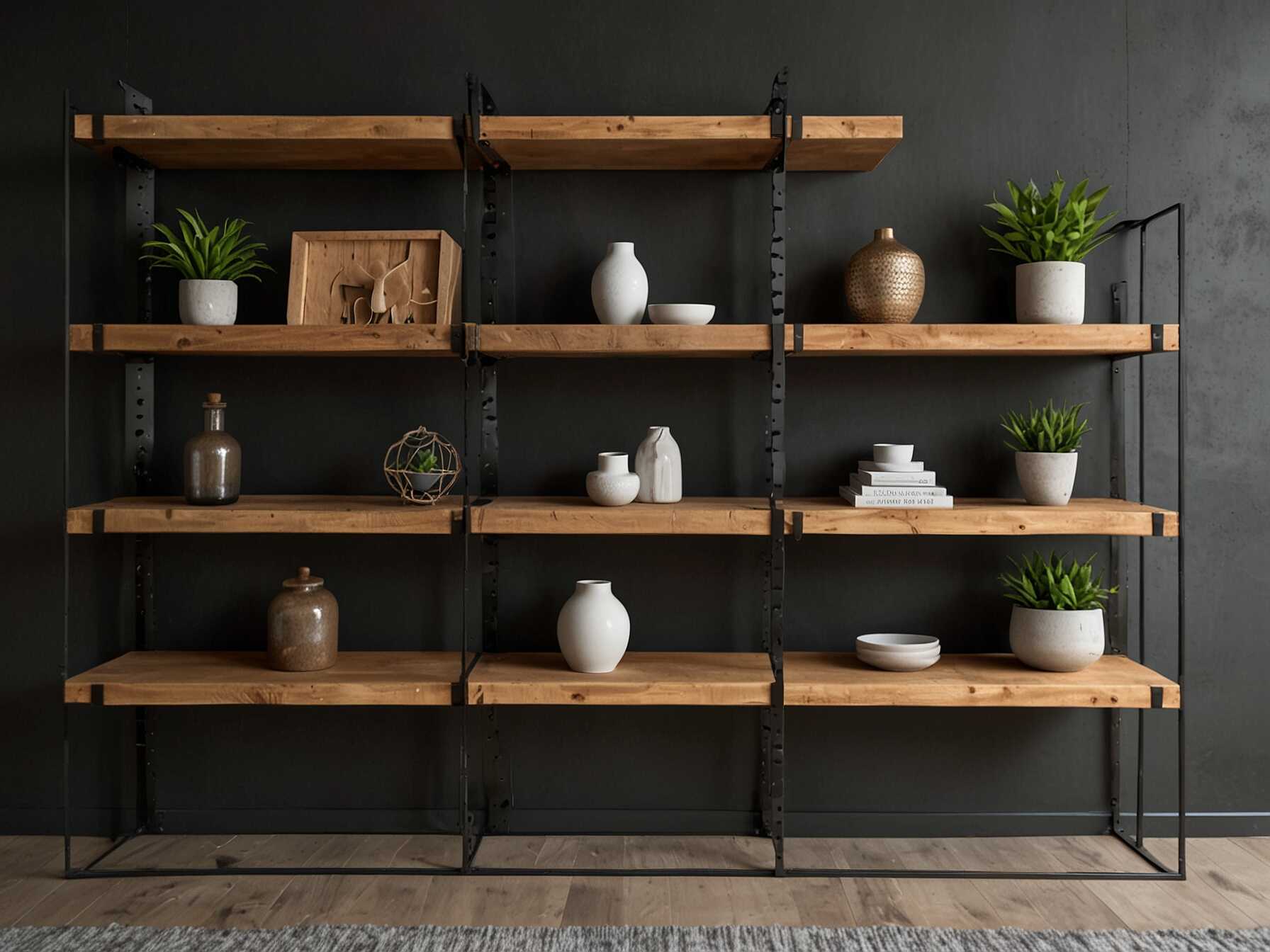 Open shelving gives you easy access to your essentials. It also makes the room feel more open and airy. Display your items in an organized and attractive way.  