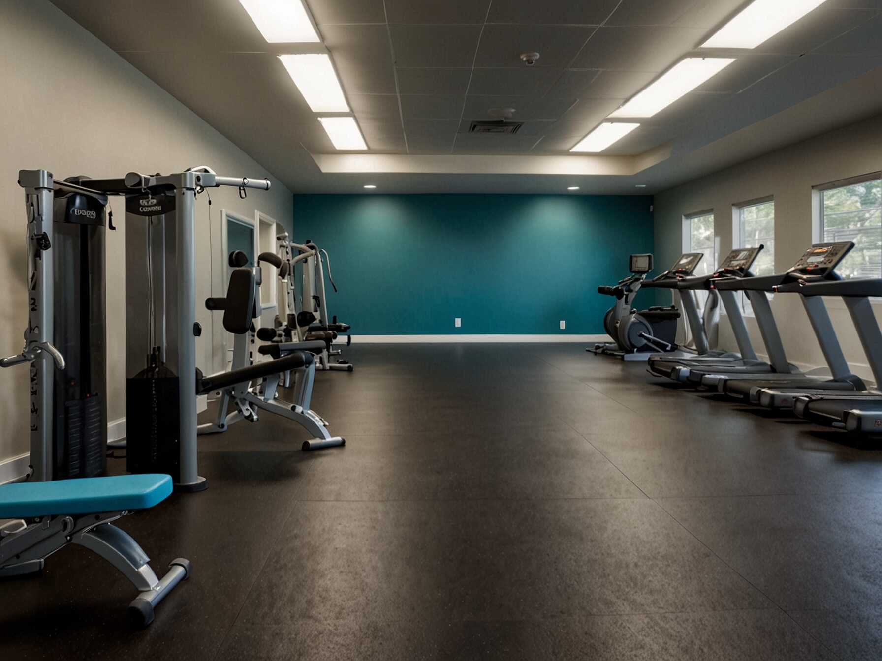 Choose durable and eye-catching flooring for your exercise room. Rubber mats or interlocking foam tiles offer comfort and reduce noise. Bold patterns or bright colors can make the space more inviting.  