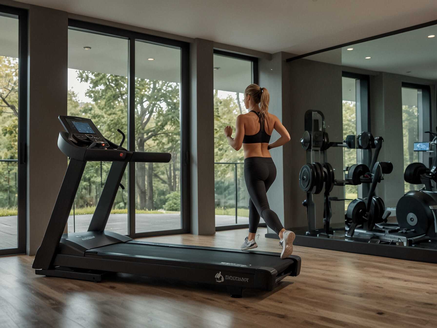 Incorporate the latest tech gadgets into your exercise room. Smart mirrors, fitness trackers, and advanced treadmills can enhance your exercise experience. Stay connected and track your fitness progress easily.  