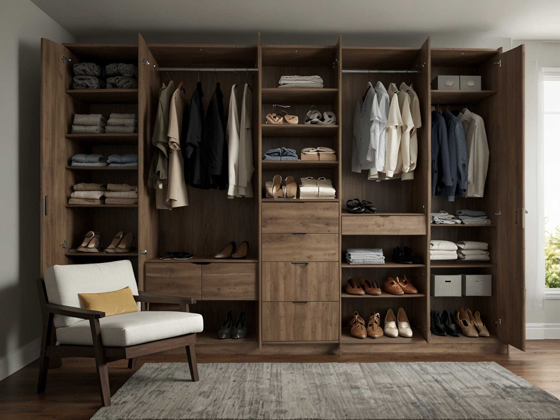 Transform your closet with a modular wardrobe system. These units can be customized to fit your needs. Easily organize your clothes, shoes, and accessories.  