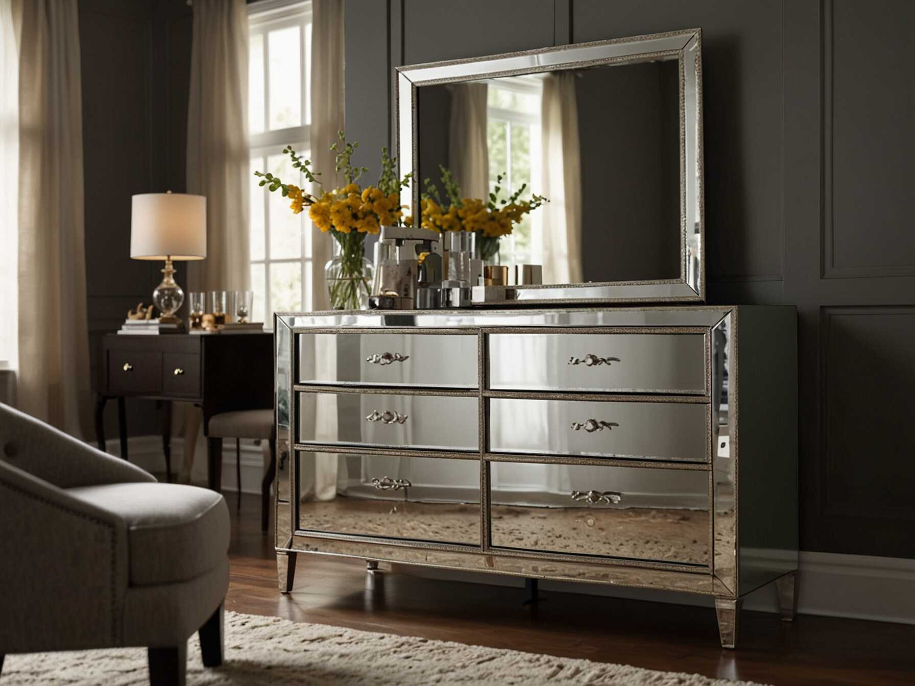 A stylish dresser with a mirror is a must-have bedroom furniture item. It provides ample storage for clothes and a mirror for getting ready. Opt for a design that complements your bedroom décor.  