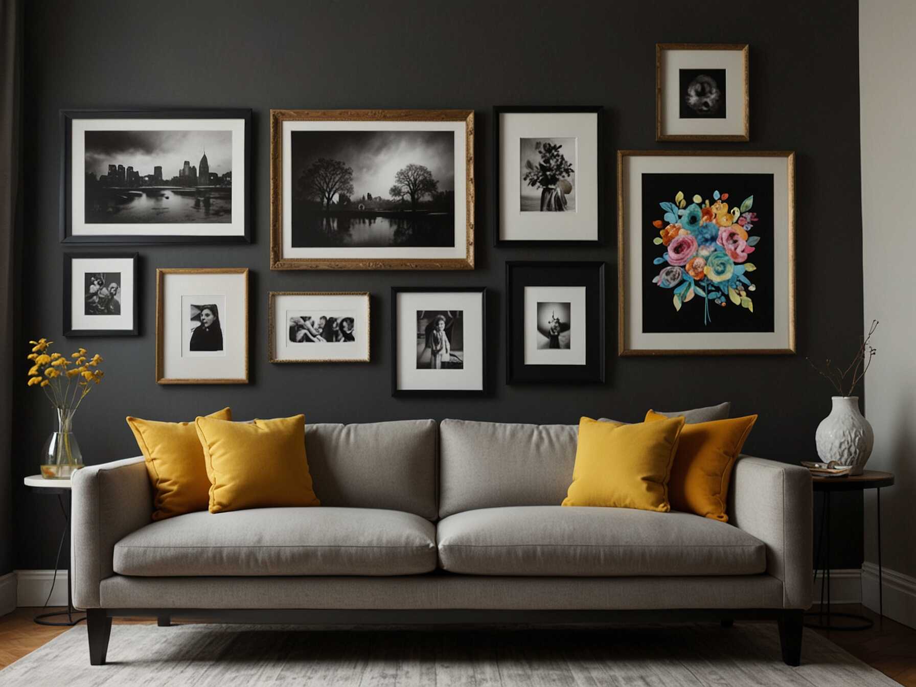 Create a gallery wall or display a single large piece. Mix frames for an eclectic look. Art adds character and warmth. It makes the room uniquely yours.