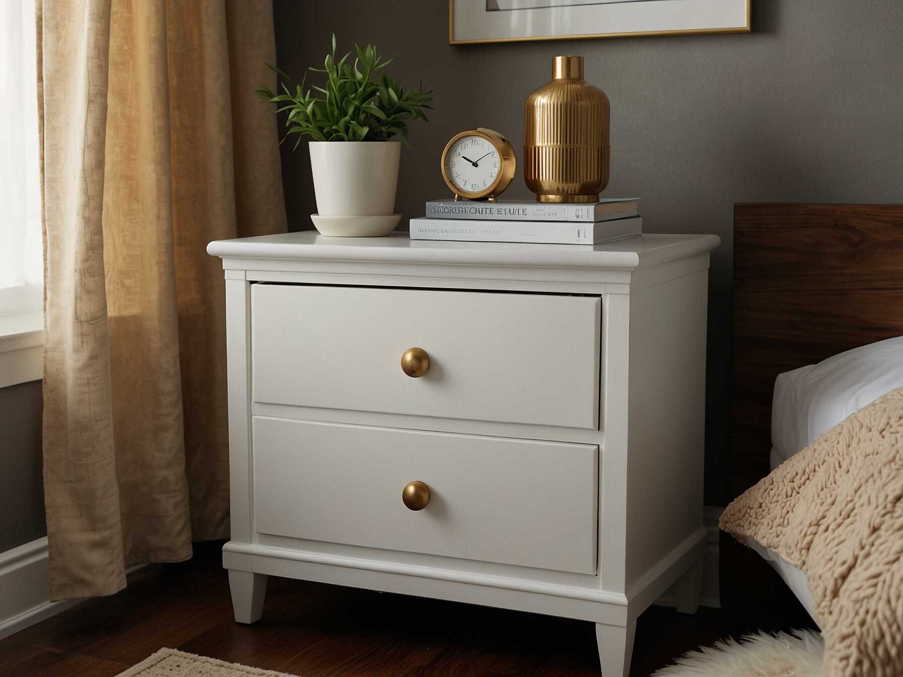 A tidy nightstand makes your room look cleaner. It also keeps essentials within reach. Choose items that fit your decor style for a cohesive look.