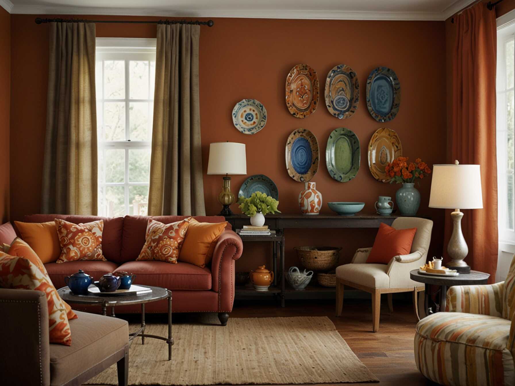 You can paint a whole wall or just add accents. Use colorful dishware, curtains, or cushions. Small touches can make a big difference. Warm colors also pair well with natural materials. Wood, stone, and metal look great alongside these hues. This combination adds both warmth and style.