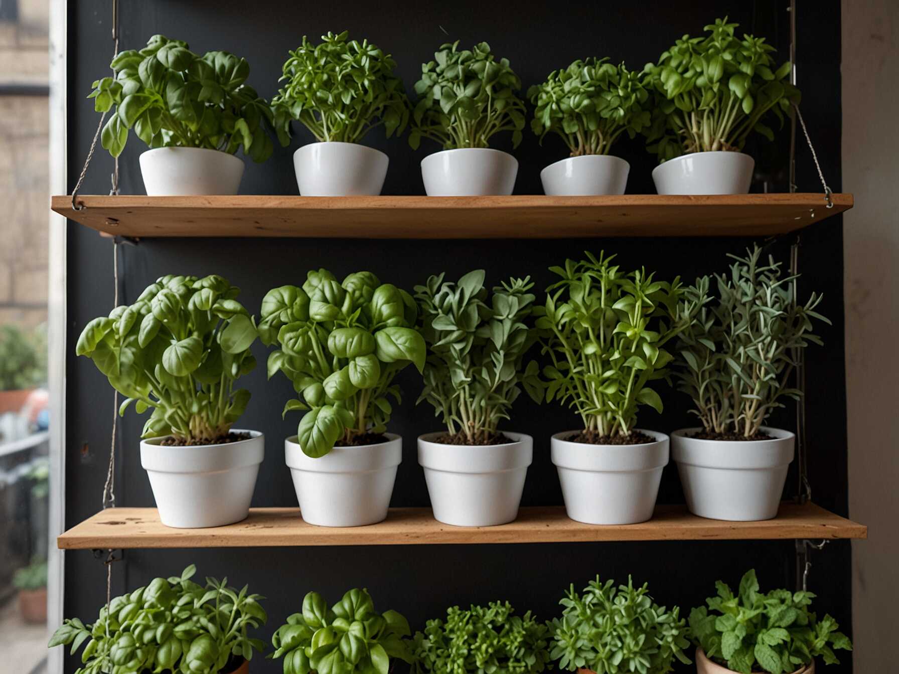 Grow herbs like basil, mint, or rosemary. They are easy to care for and useful in cooking. Plus, they add greenery to your balcony.  