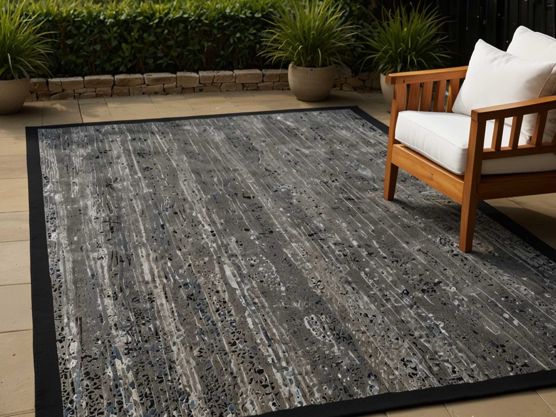 Place an outdoor rug to define the space. It adds comfort underfoot and brings the area together. Choose weather-resistant materials.  