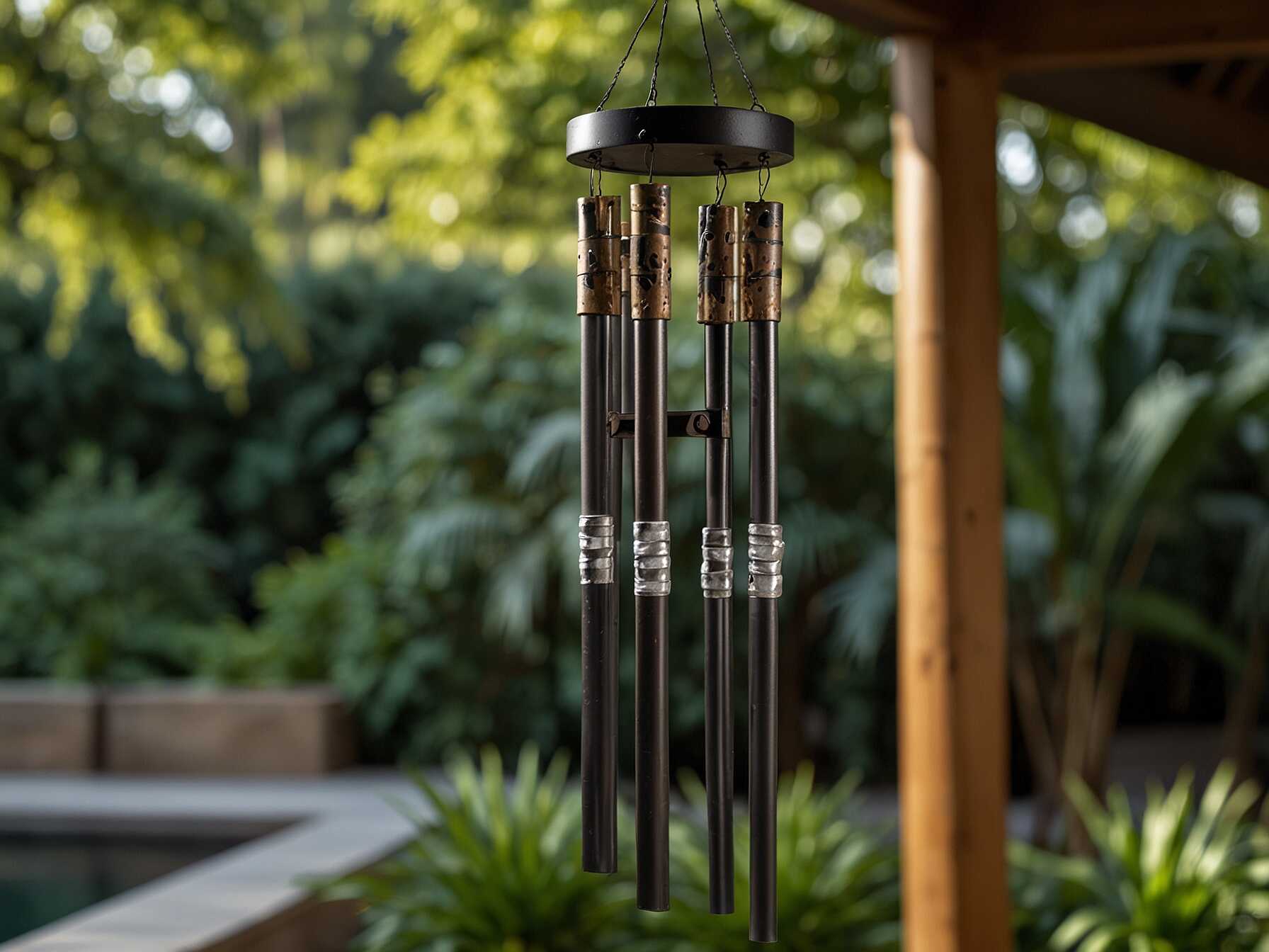 Hang wind chimes to add a soothing sound. Choose from different materials like metal or bamboo. It enhances the relaxing atmosphere.  