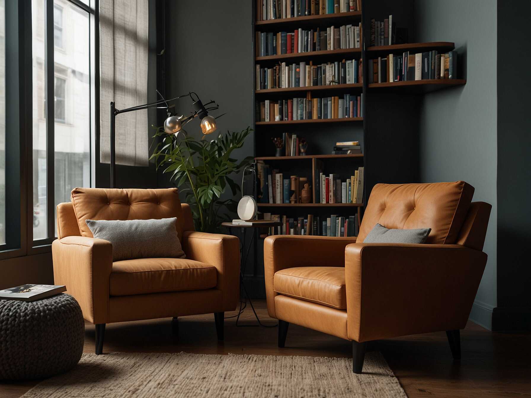  Set up audio corners with comfy chairs and headphones. Visitors can listen to audiobooks, making reading more accessible to everyone.  