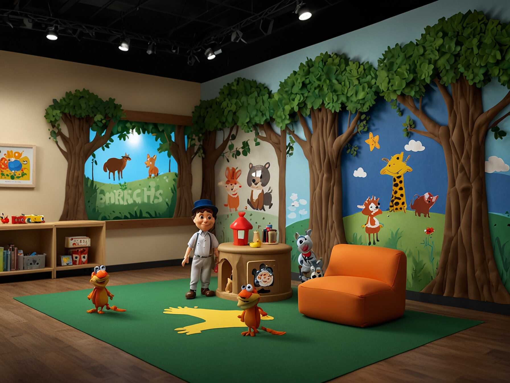  Design areas where stories come to life with interactive elements. Add puppets, props, and themed decorations. This makes story time engaging and memorable for kids.  