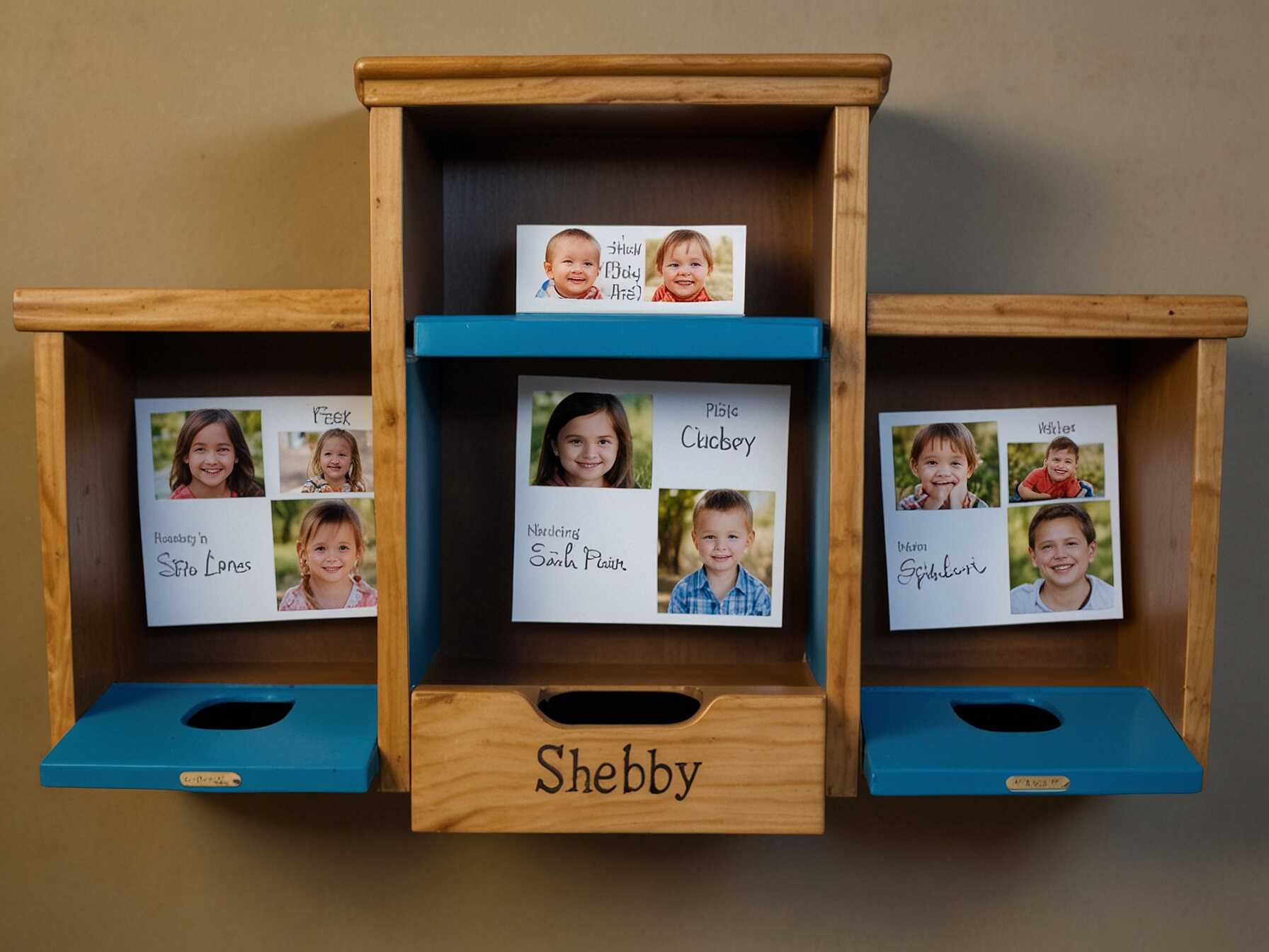 Give each family member their own cubby. This makes it easy to keep everyones things organized. Label each cubby with a name or photo for a personal touch.  