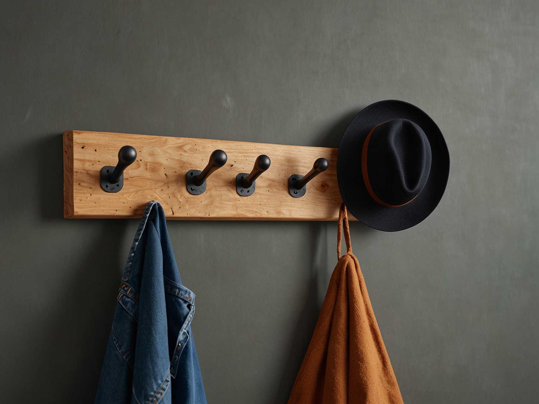 Wall hooks are easy to install and use. They are perfect for hanging coats, bags, and hats. You can place them at different heights for kids and adults.  