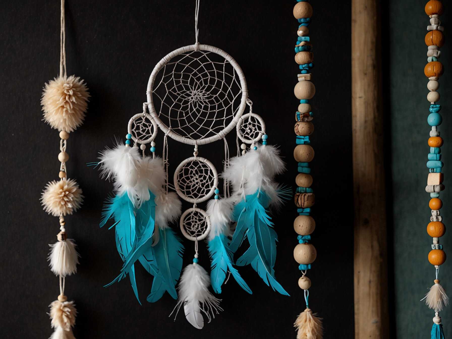 Dreamcatchers are both decorative and meaningful. Choose one with beads, feathers, and detailed weaving. Hang it above your bed or by a window.  They add a traditional boho touch. Dreamcatchers can also create a sense of calm. They are believed to filter out bad dreams.  They come in many styles and sizes. You can even make your own for a personal touch.  