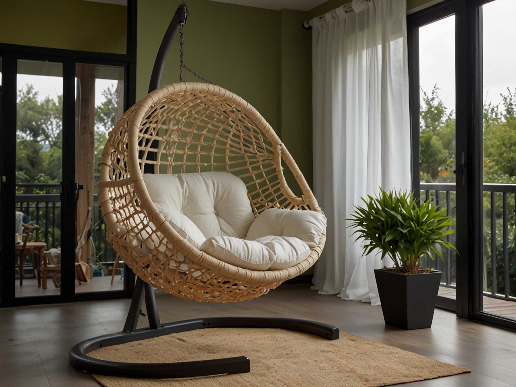 Install a swing or hammock chair on your balcony. Its a fun and relaxing addition. Kids and adults alike will love it.  