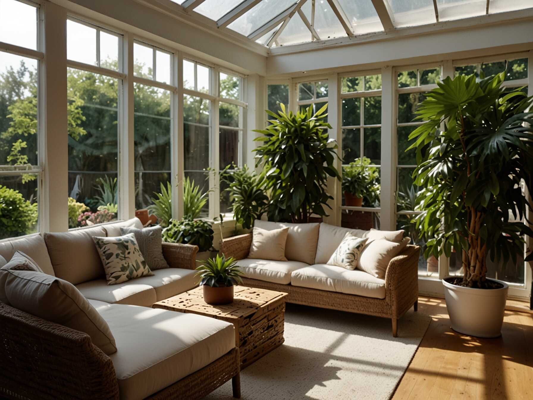 Turn your sunroom into a plant haven. Fill it with your favorite indoor plants. The natural light helps them grow and keeps the room fresh.  