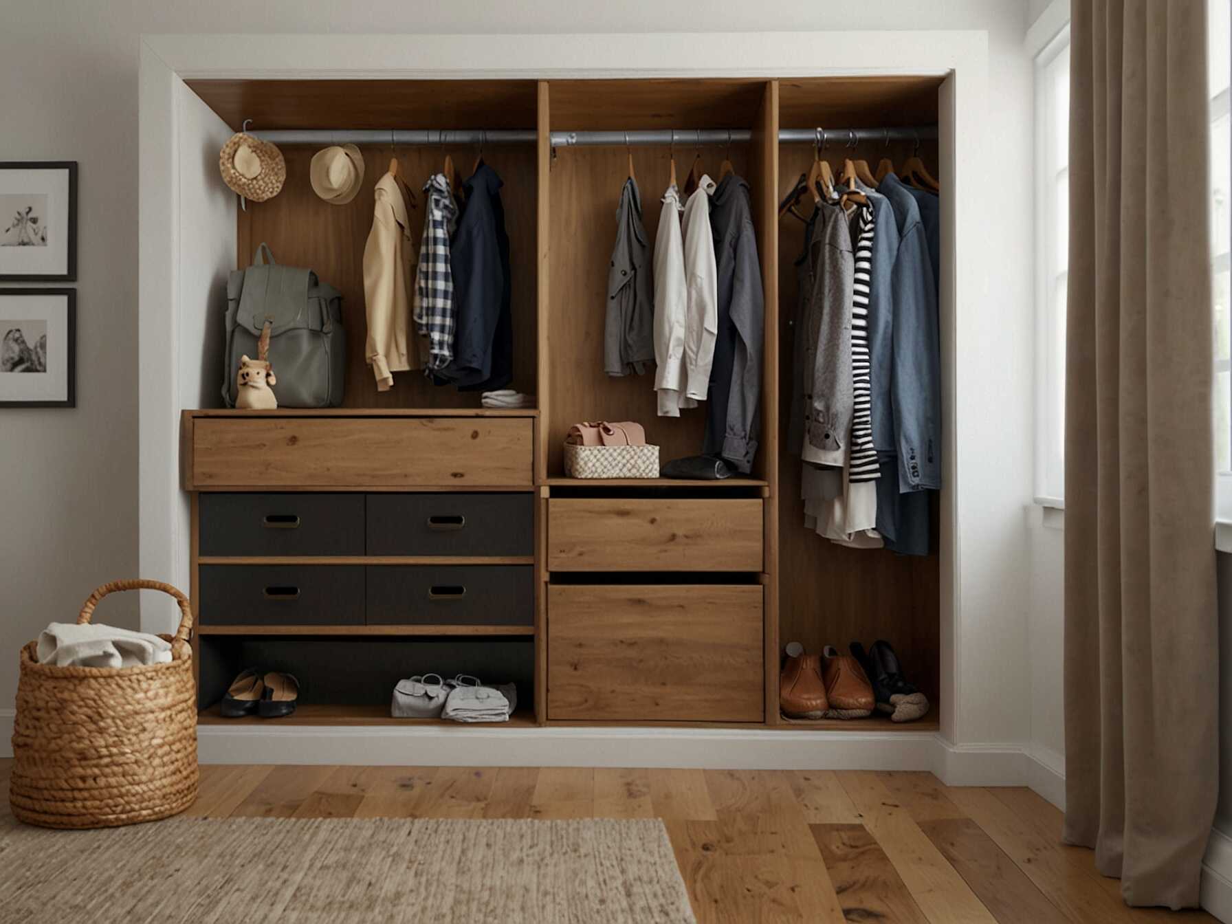 Provide ample storage in the guest room so visitors can unpack and feel at home. A spacious closet, a dresser, or even a few hooks on the wall make a big difference.  