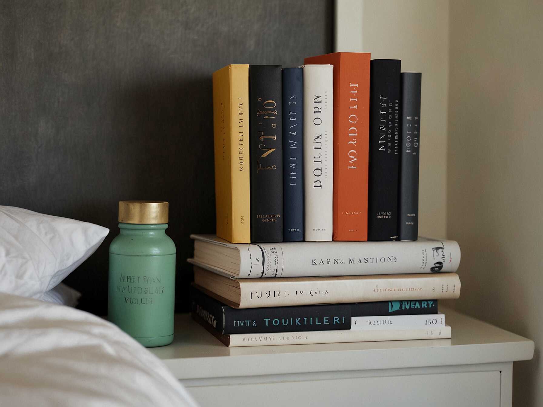 Keep a selection of books and magazines in the guest room. Place them on a bedside table or shelf to give guests something to read during their stay.  