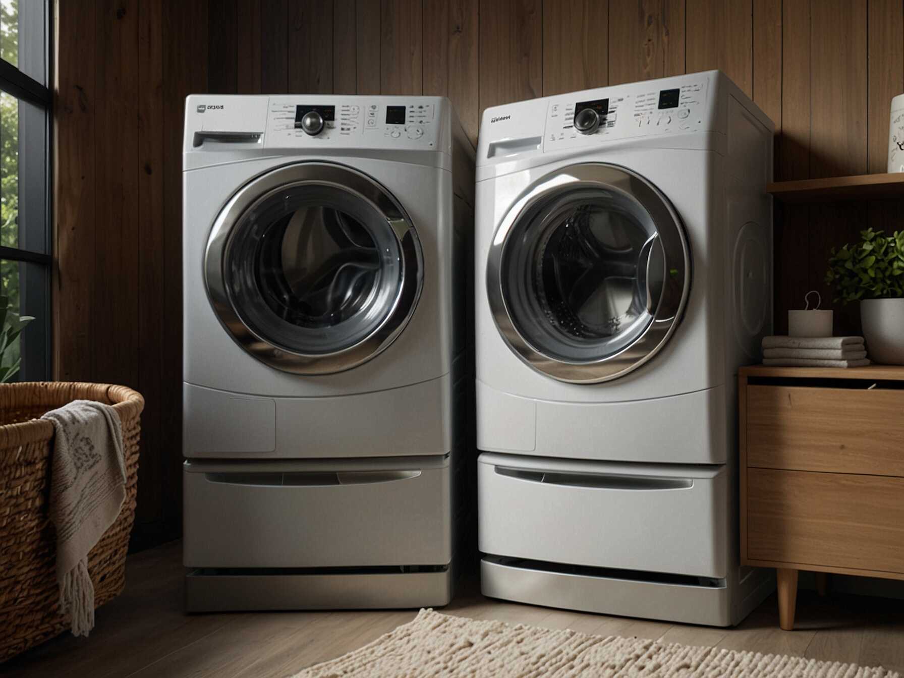 Equip your laundry room with smart washers and dryers. These appliances can be controlled via smartphone apps, adding convenience. Smart technology can make managing laundry simple and efficient.  