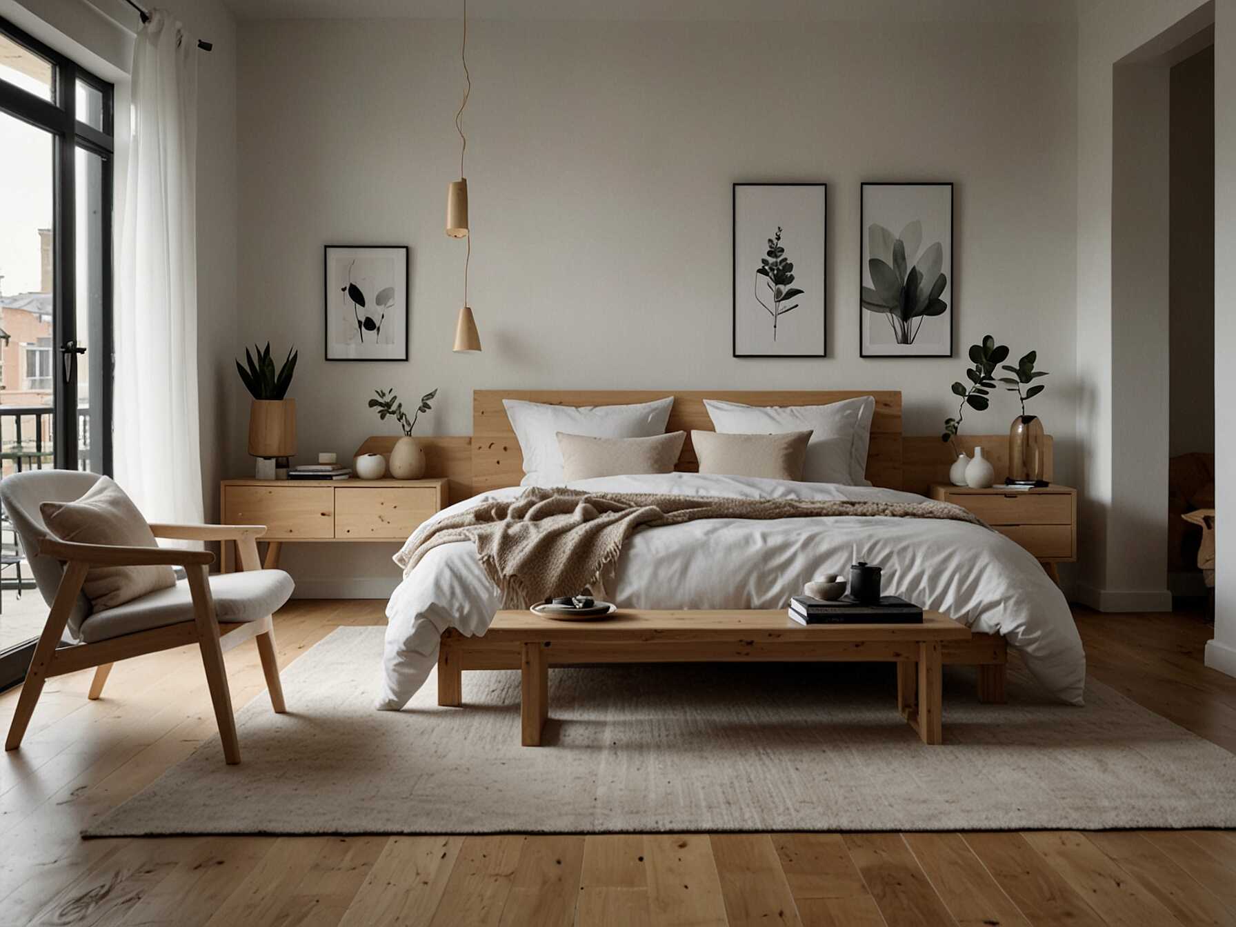 Embrace Scandinavian style with light-colored wood, white walls, and simple decor. Focus on functionality and minimalism. Keep the space bright with neutral colors and cozy with light textiles.  