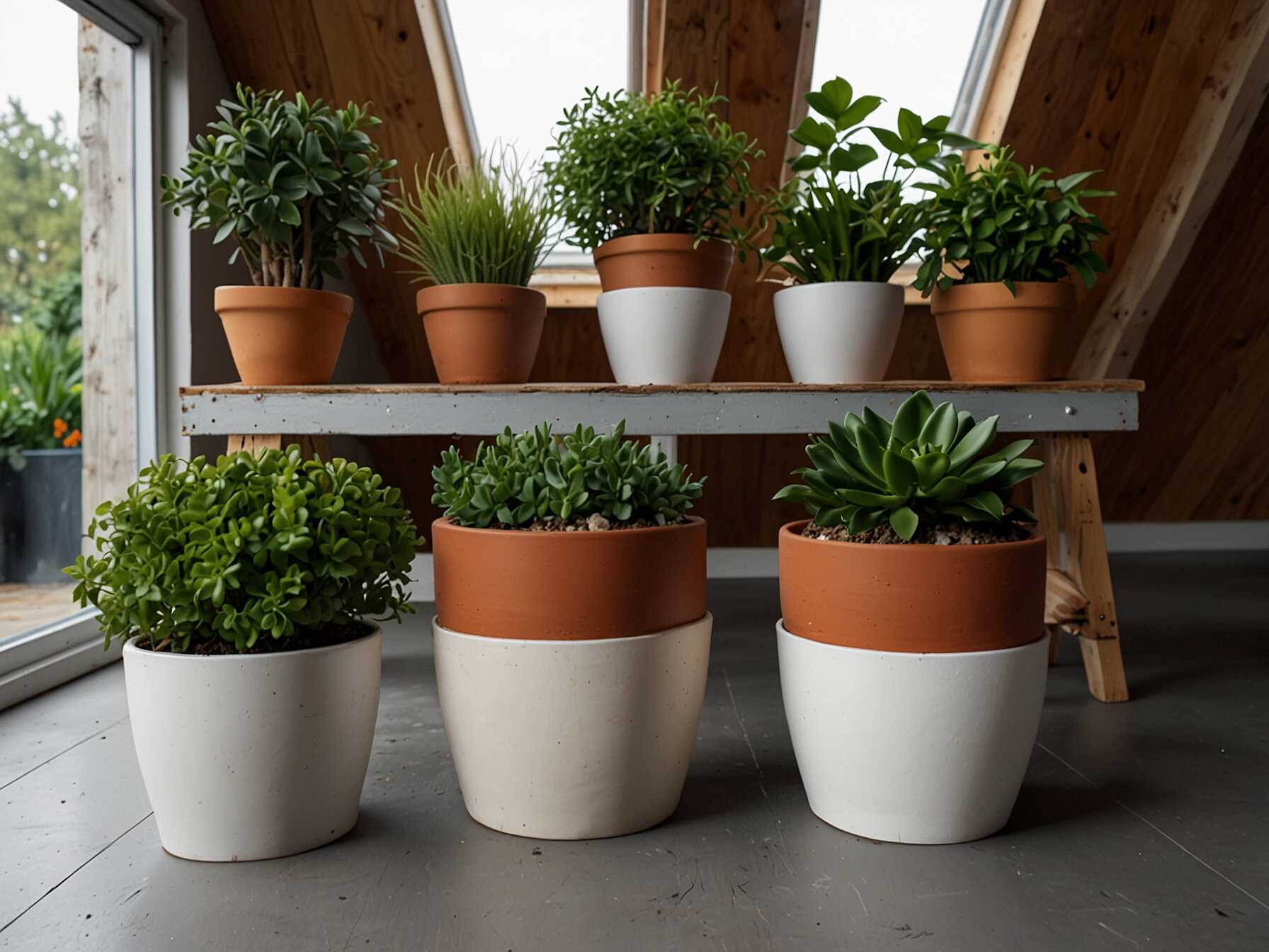 Transform your attic into an indoor garden. Use pots and planters for different plants. Ensure the space gets plenty of natural light.  